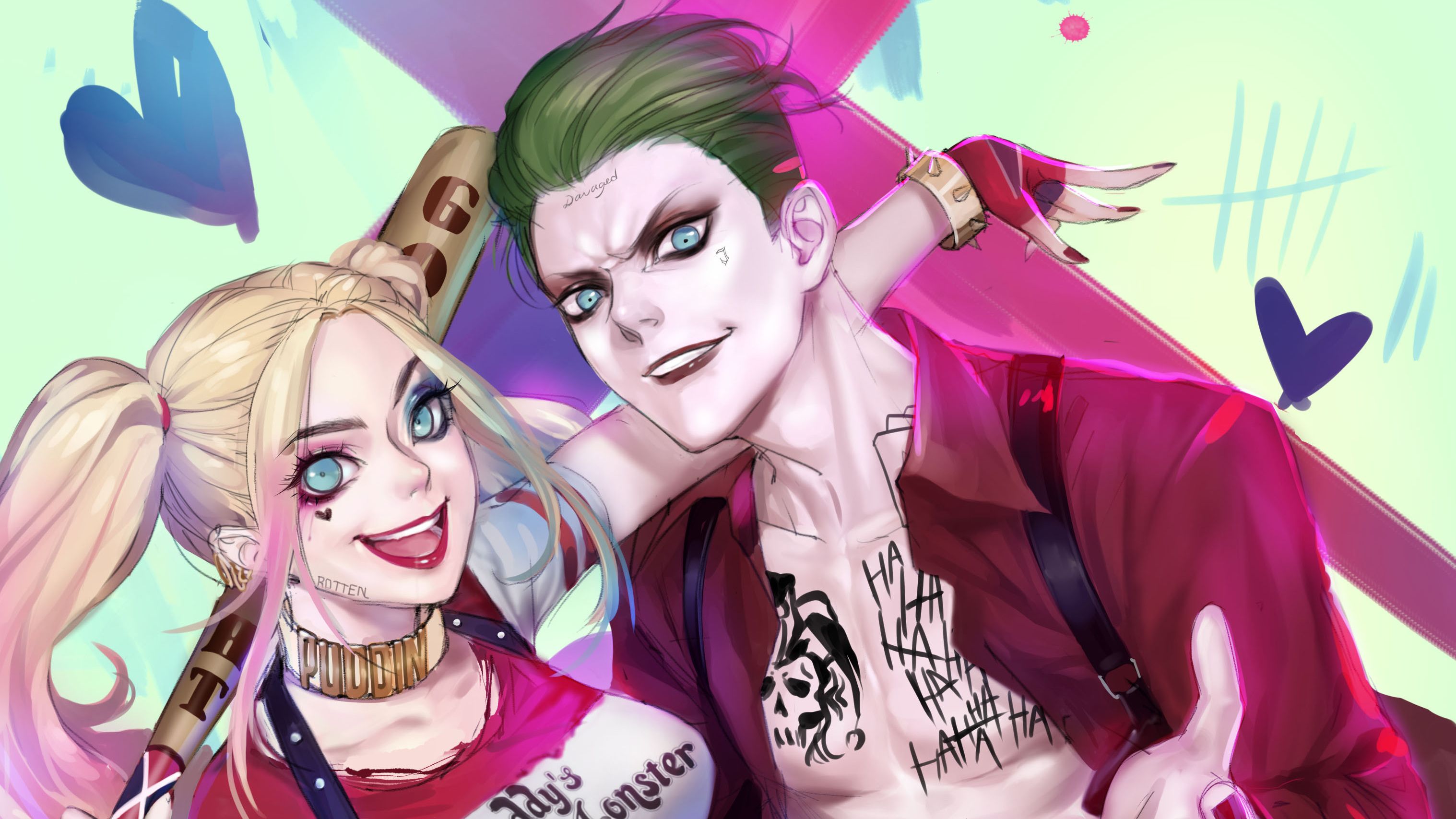Joker Harley Quinn Art, HD Superheroes, 4k Wallpapers, Image, Backgrounds, ...