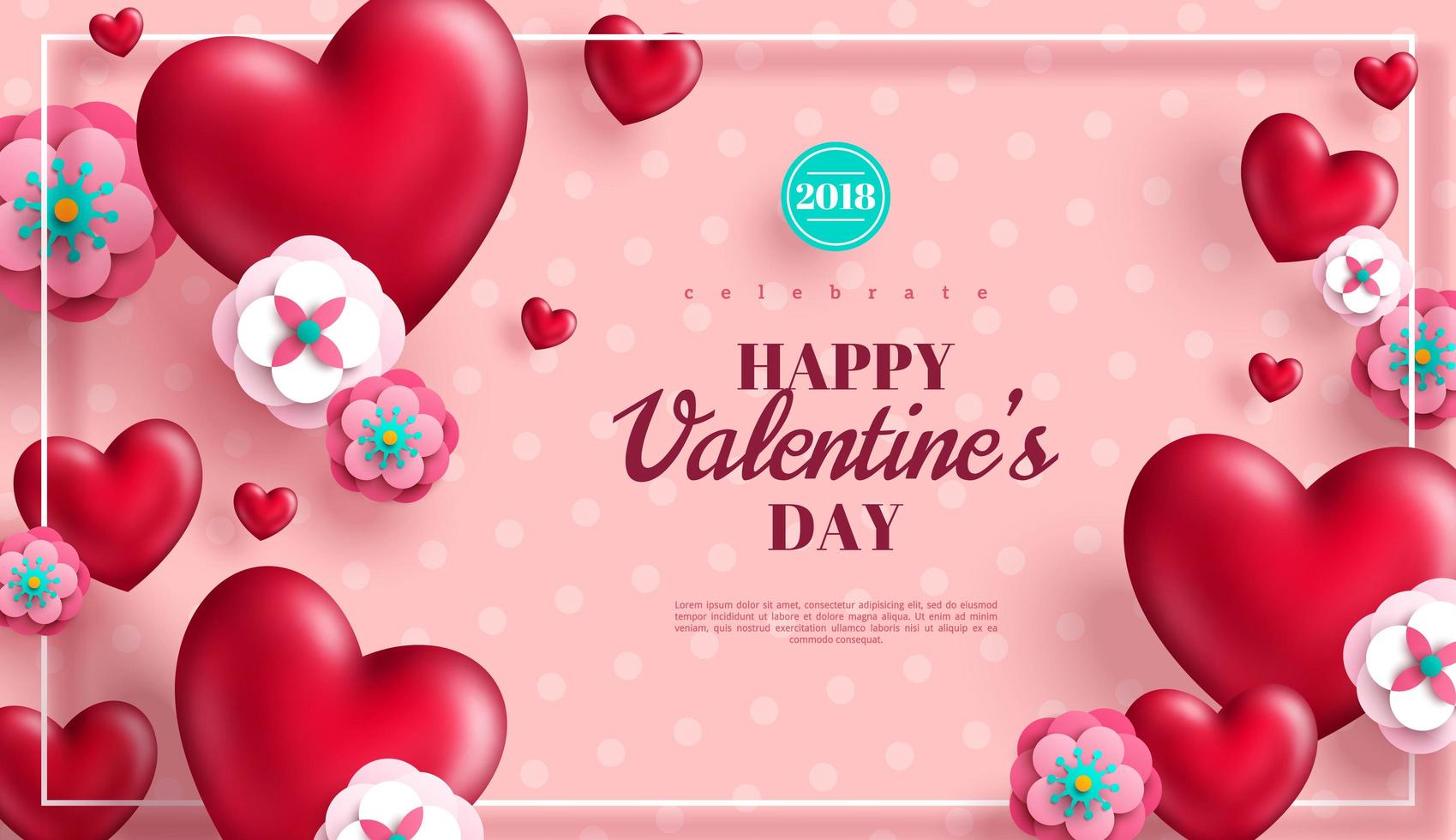 Valentines day concept pink background Free Vectors, Clipart Graphics & Vector Art