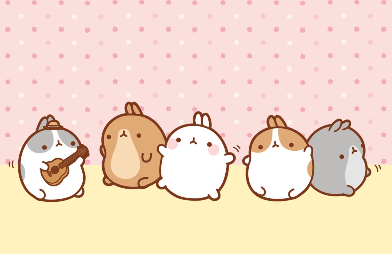 MOLANG. Cute laptop wallpaper, Molang wallpaper, Kawaii wallpaper