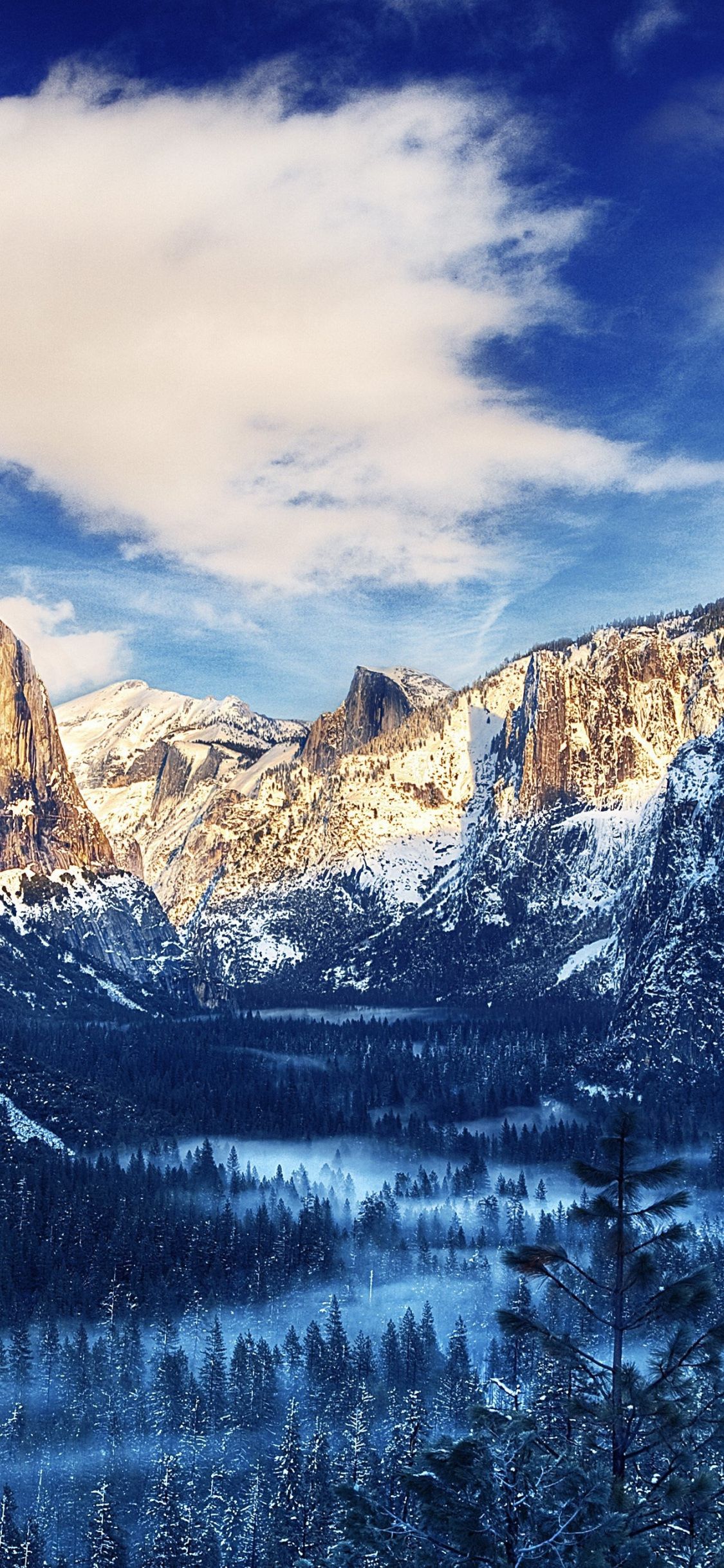 Winter, Yosemite Valley, Nation Park, Nature, Wallpaper View Yosemite Winter