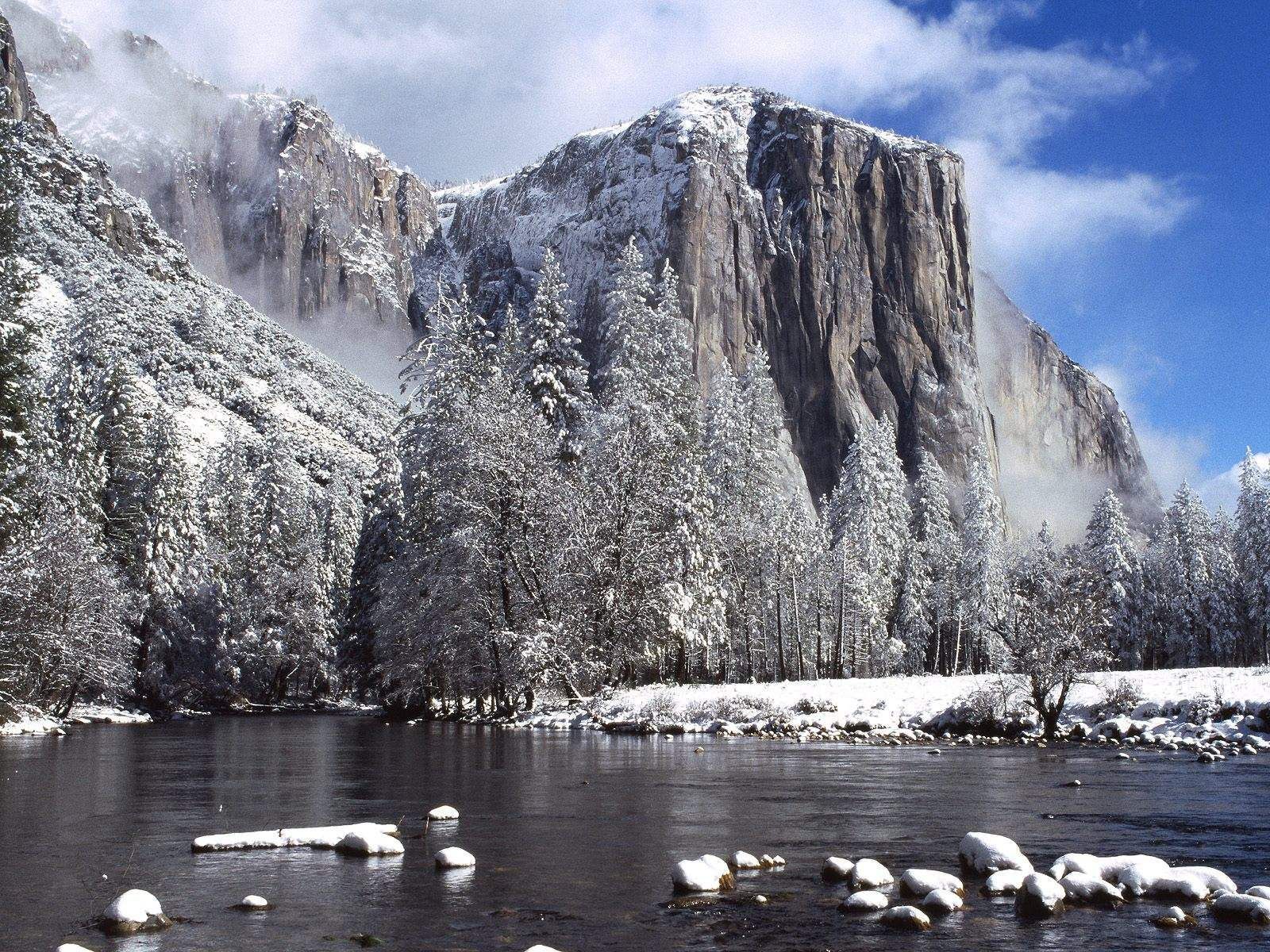 El Capitain in winter. California national parks, National parks, Yosemite national park