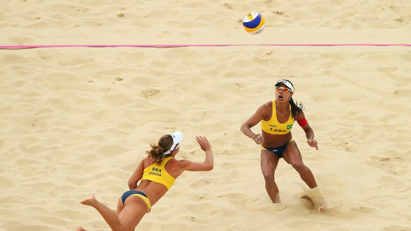 Women's Beach Volleyball Dives Wallpaper & Background Download