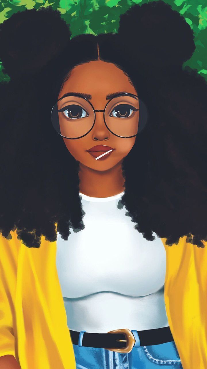 Cute Black girls wallpaper for girls wallpaper app. Drawings of black girls, Black girl art, Cute girl wallpaper