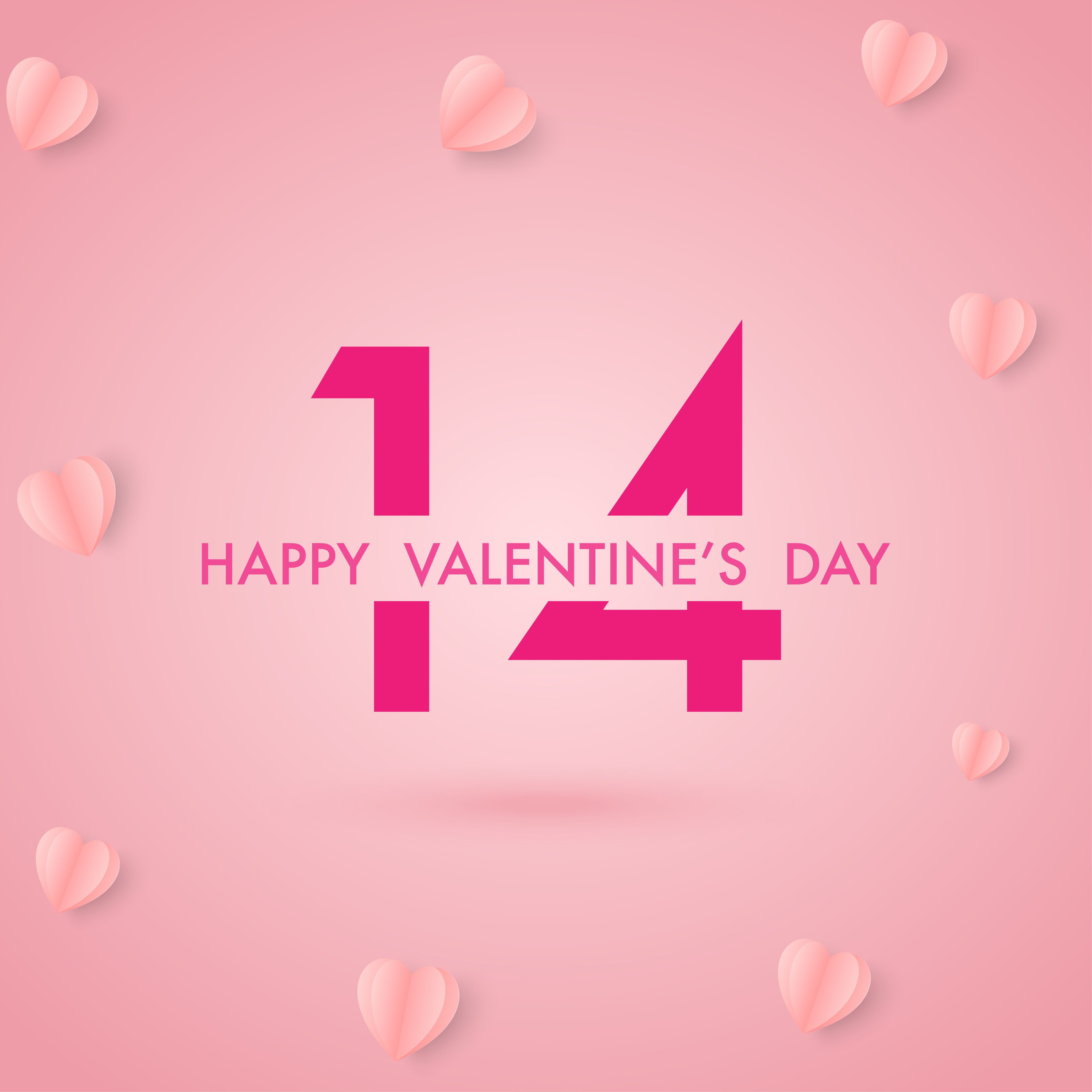 happy valentine's day pink background Free Vectors, Clipart Graphics & Vector Art