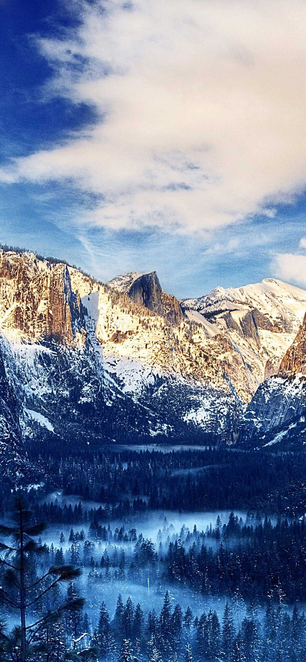 iPhone Wallpaper Yosemite Valley Snow Sunset K Ultra HD Desktop Wallpaper HD. iPhone wallpaper yosemite, Best nature wallpaper, Nature wallpaper