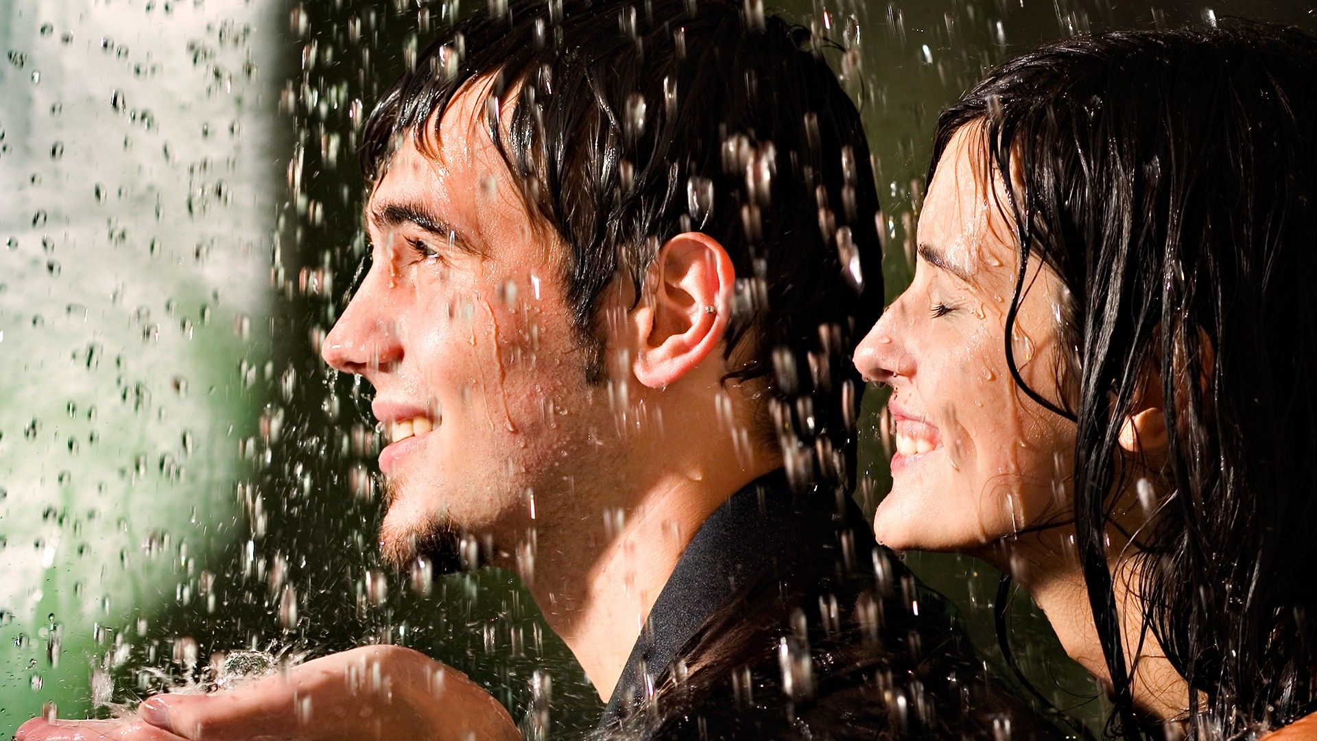 Couple on Rain Monsoon Season Photo