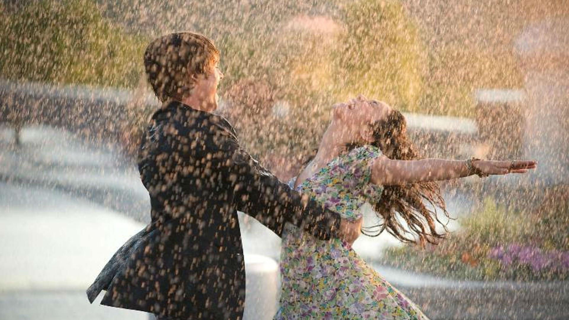Couple love mood people men women rain drops wallpaperx1080