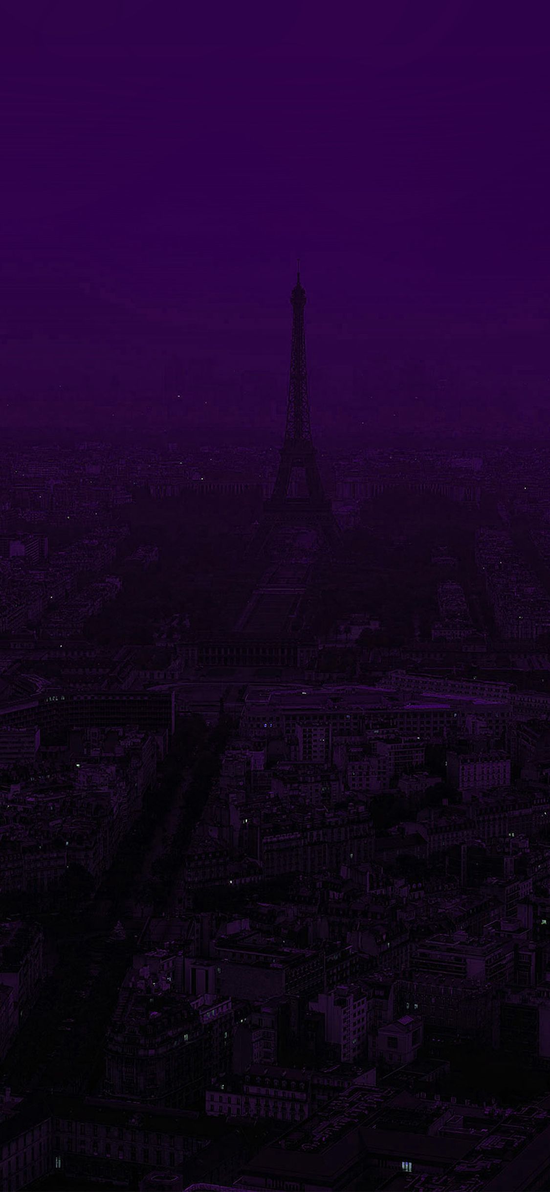 Co iPhone Wallpaper Bb43 Paris Dark Purple City HD Wallpaper