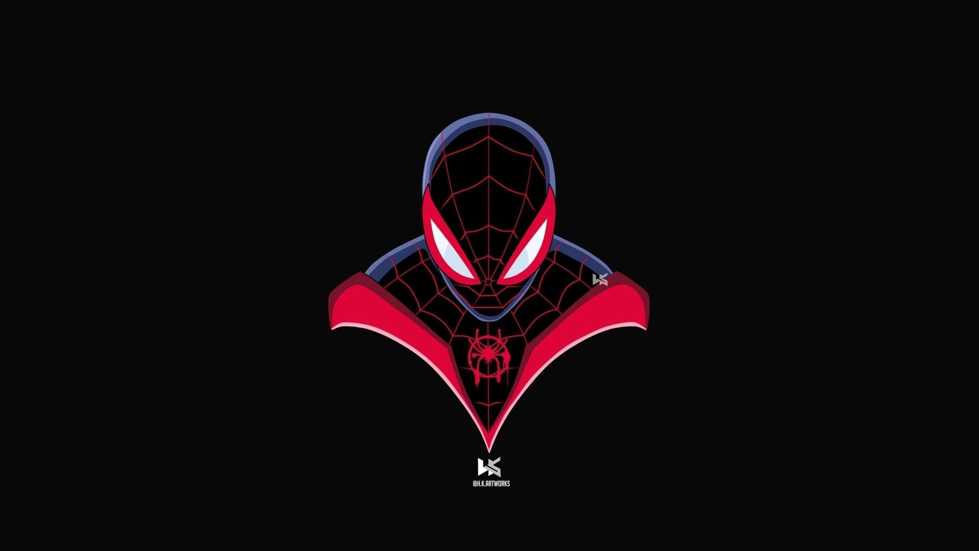 Desktop Wallpaper Spider Man, Miles Morales, Minimal, Art, HD Image, Picture, Background, E4b72f