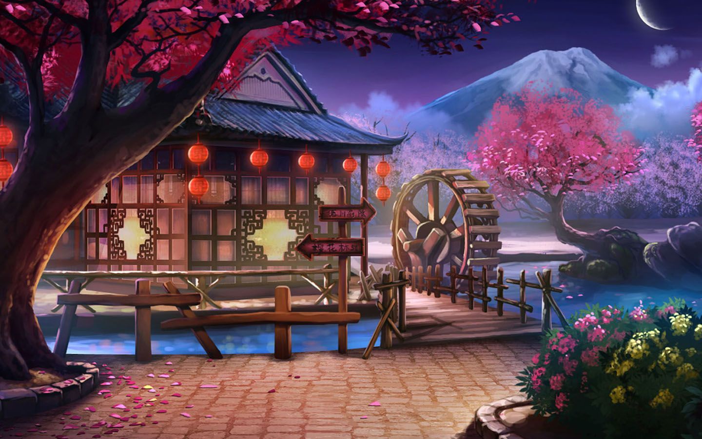 Torii Japanese Shrine Anime Scenery Art 4K Wallpaper iPhone HD Phone #3530h