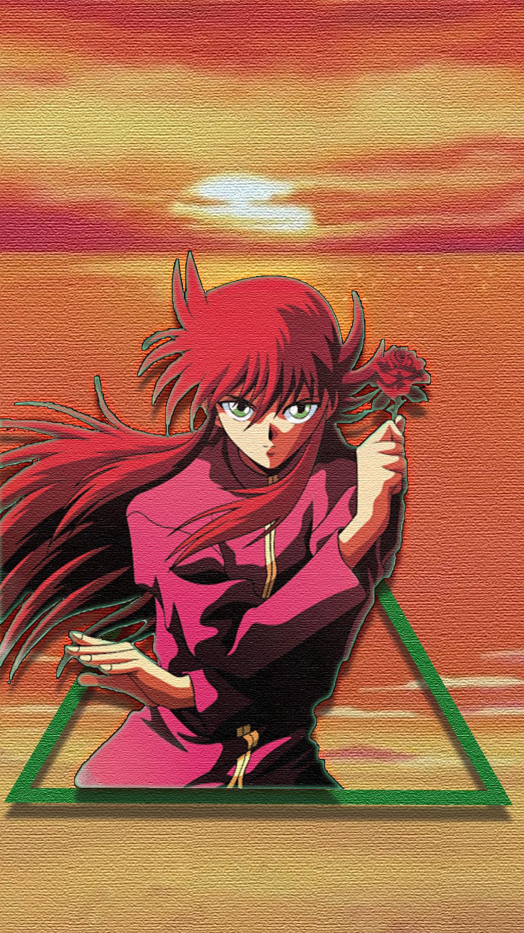 My ios 14 wallpaper  home screen setups Took a while but its worth it  r YuYuHakusho
