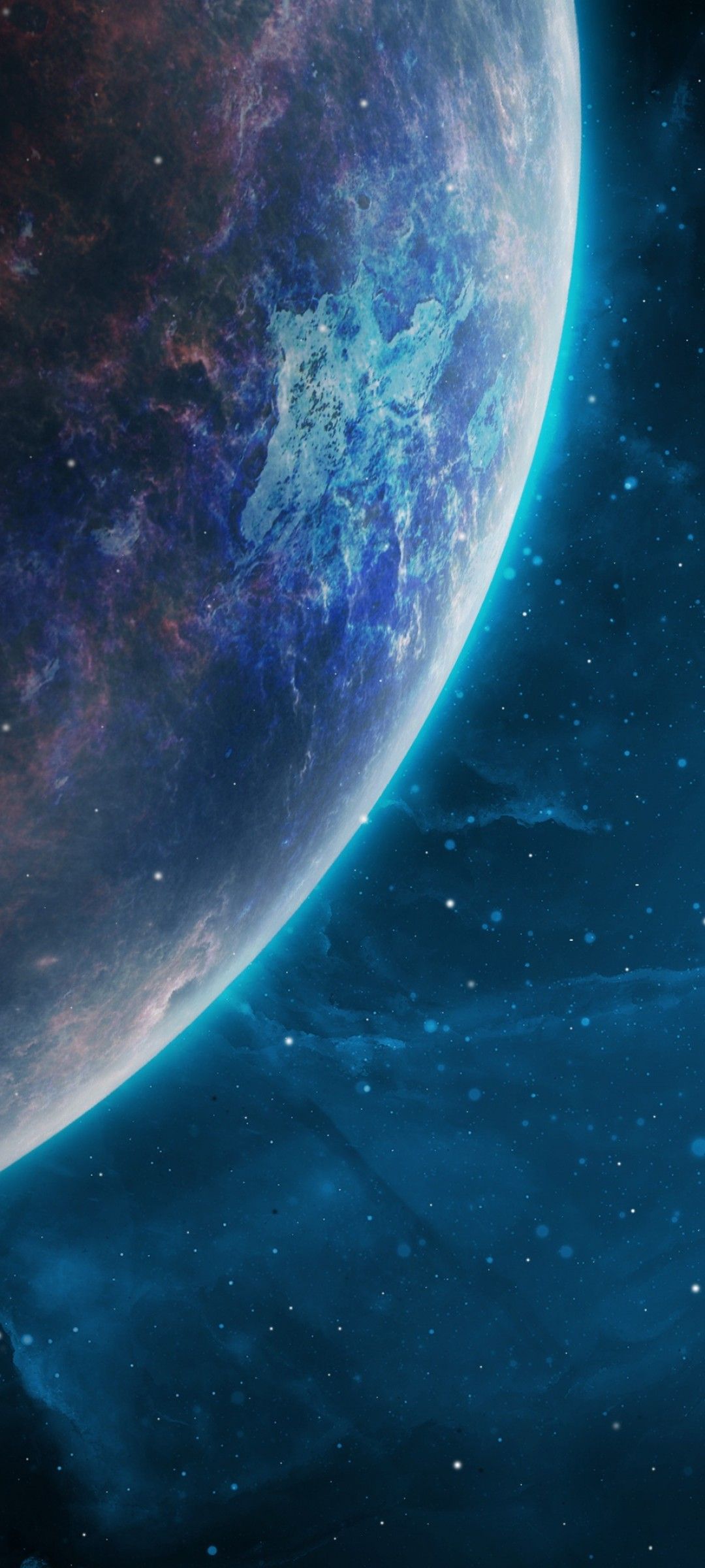 Planet 4K Wallpaper, Galaxy, Blue, Stars, Cosmos, Space
