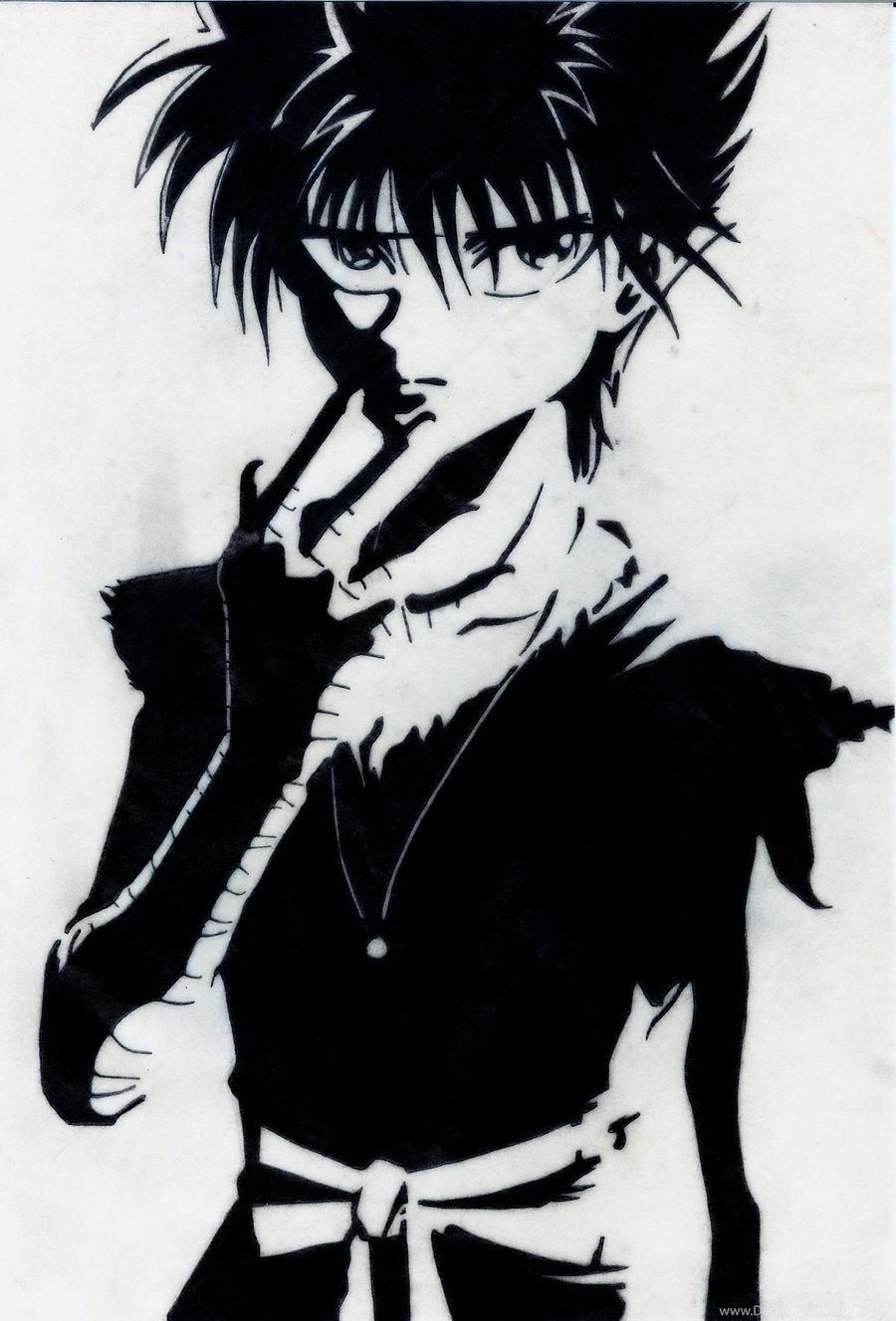 hiei with his black dragon  Manga anime Anime character design Anime  characters