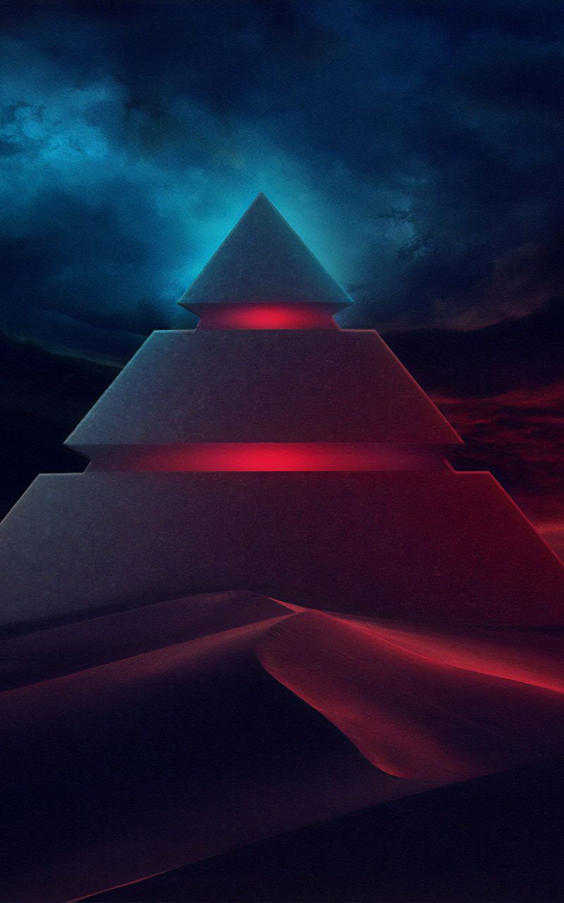 Desert, pyramid, fantasy, dark, art wallpaper. Art wallpaper, Cool background, Pyramids