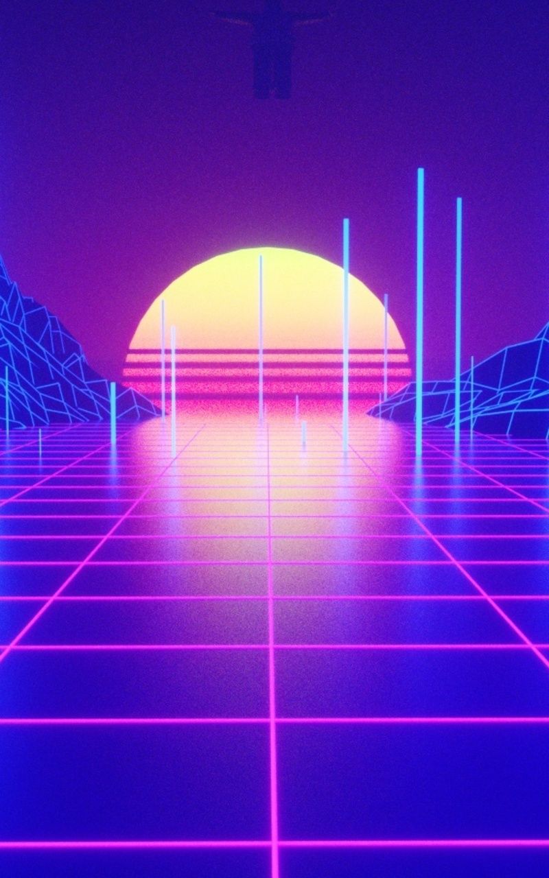 Retrowave Tron Grid Nexus Samsung Galaxy Tab Note Android Tablets HD 4k Wallpaper, Image, Background, Photo and Picture