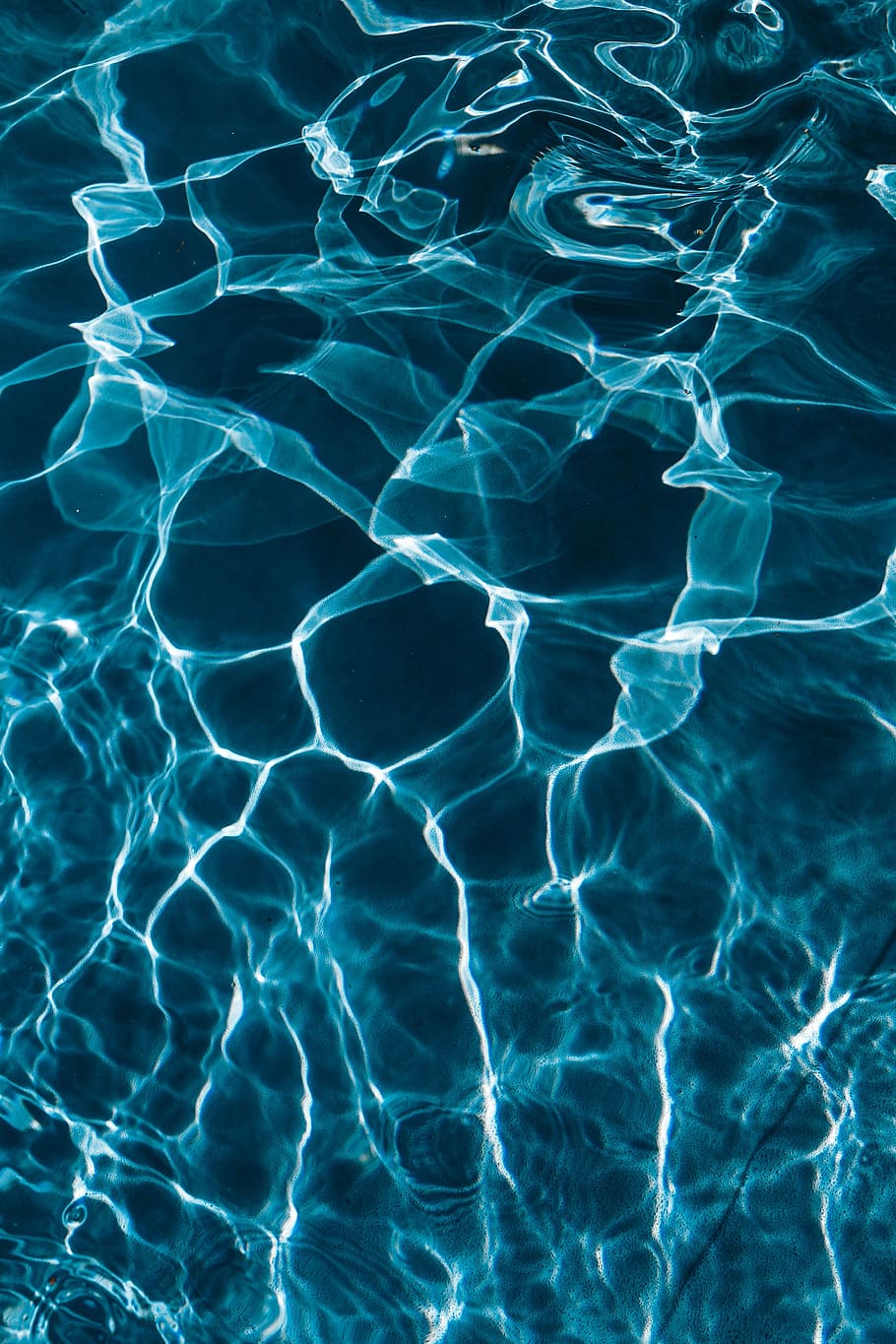 Wavy Water Surface In A Swimming Pool, Wave, Abstract, Pool Water Wallpaper & Background Download