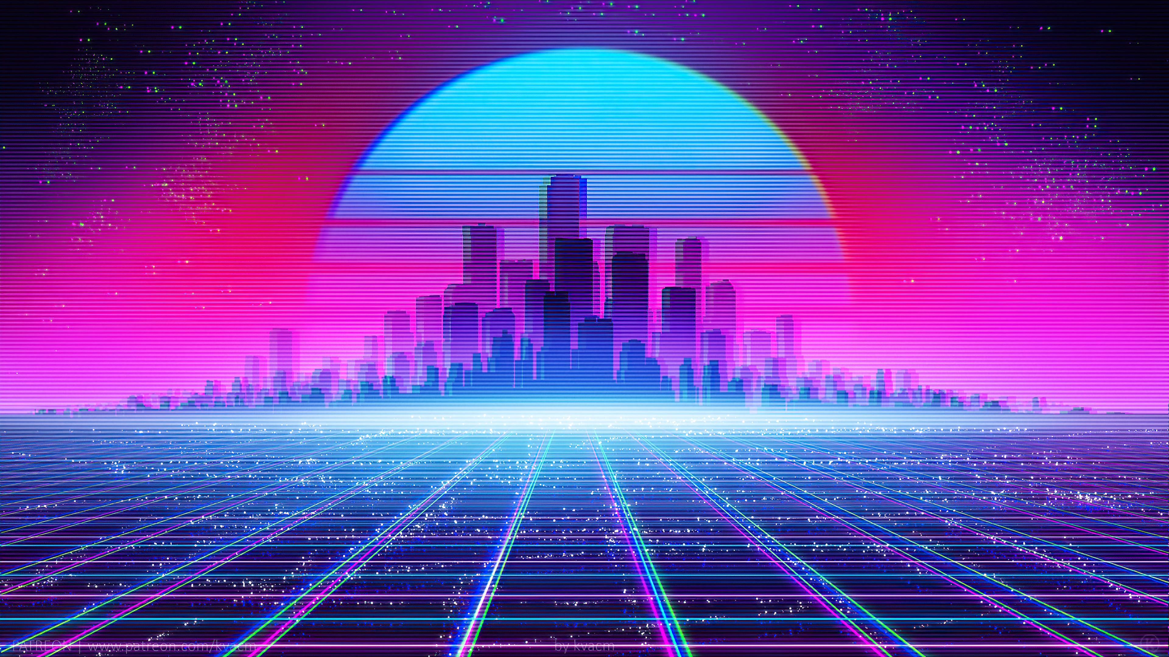 Synthwave Cityscape 4k Wallpaper, HD Artist Wallpaper, 4k Wallpaper, Image, Background, Photos and Picture