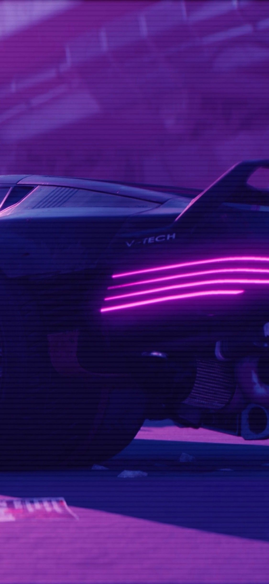 Download 1125x2436 Cyberpunk 2077, Sci Fi Games, Synthwave, Retro Car Wallpaper For IPhone 11 Pro & X