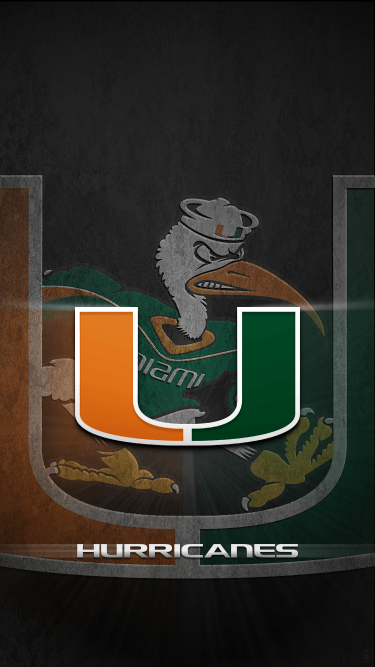 Miami Hurricanes iPhone Wallpaper Of Miami Hurricanes Badass Logo