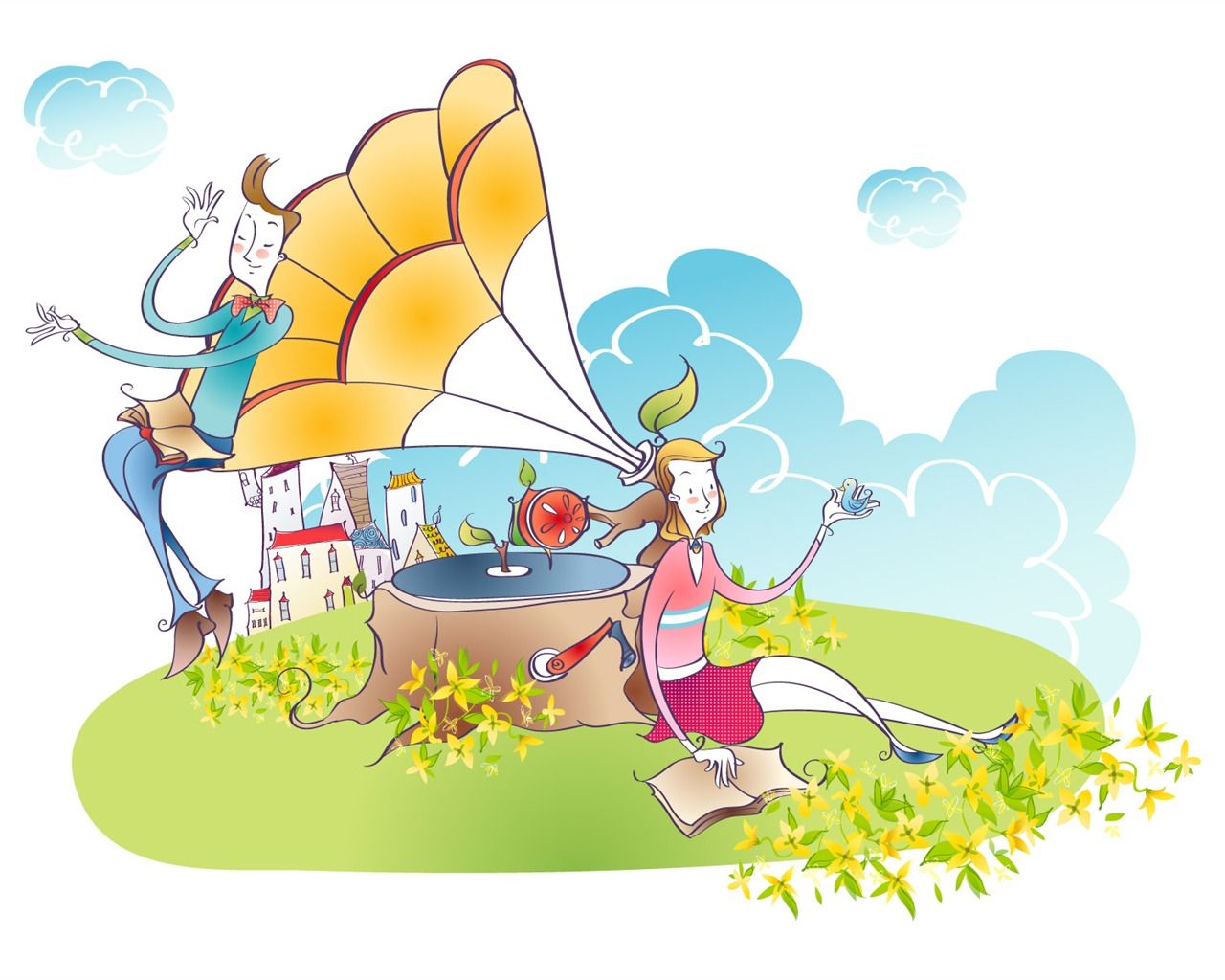 Vector Cartoon music Wallpaper Download Cartoon music Wallpaper Wallpaper Site