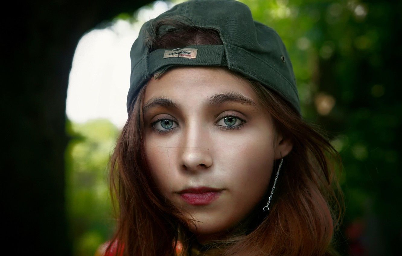 Wallpaper girl, portrait, baseball cap, Tomboy image for desktop, section рендеринг