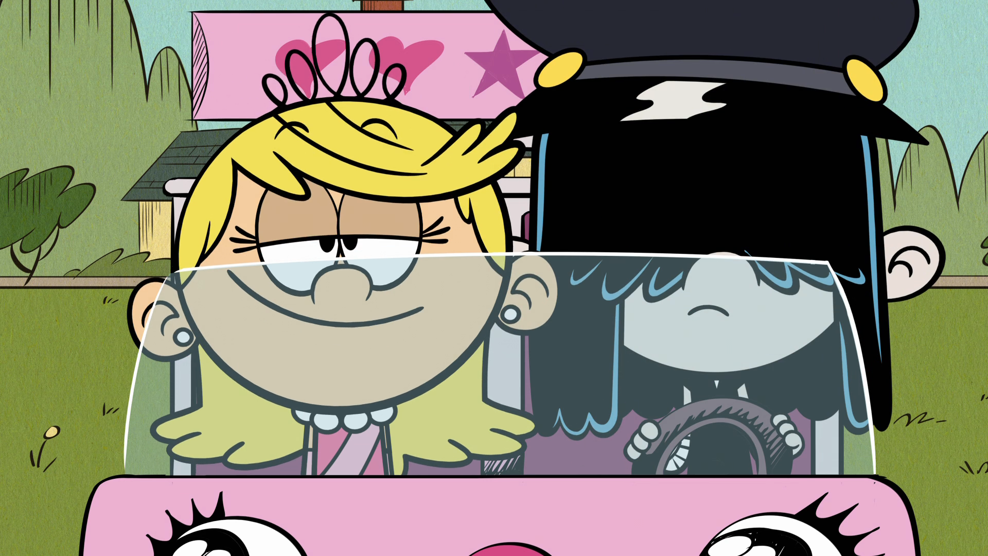 Lucy driving Lola.png. The Loud House Encyclopedia. The loud house fanart, The loud house lucy, Lola loud