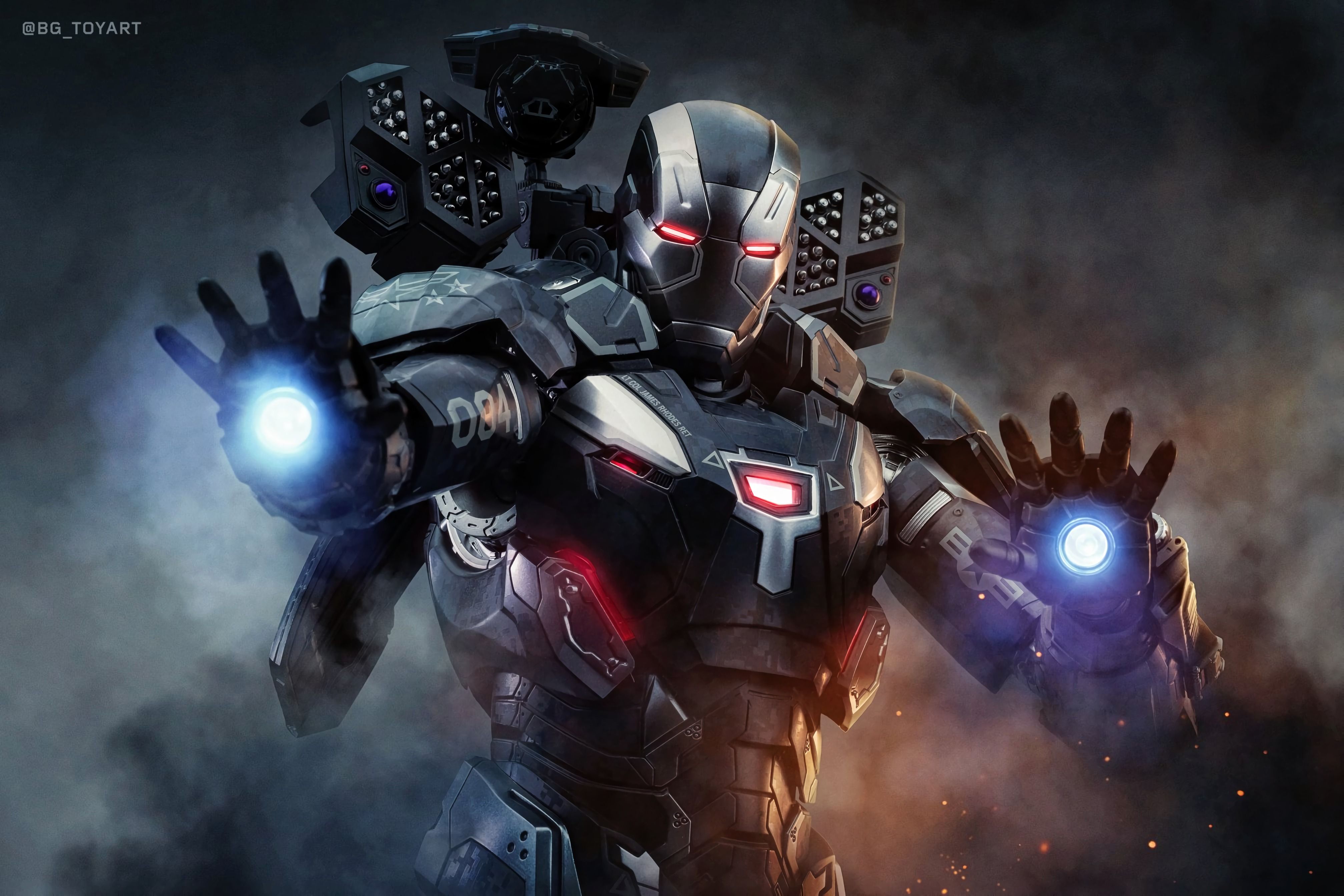 War Machine 4K Wallpaper, Iron Man, Marvel Superheroes, Graphics CGI
