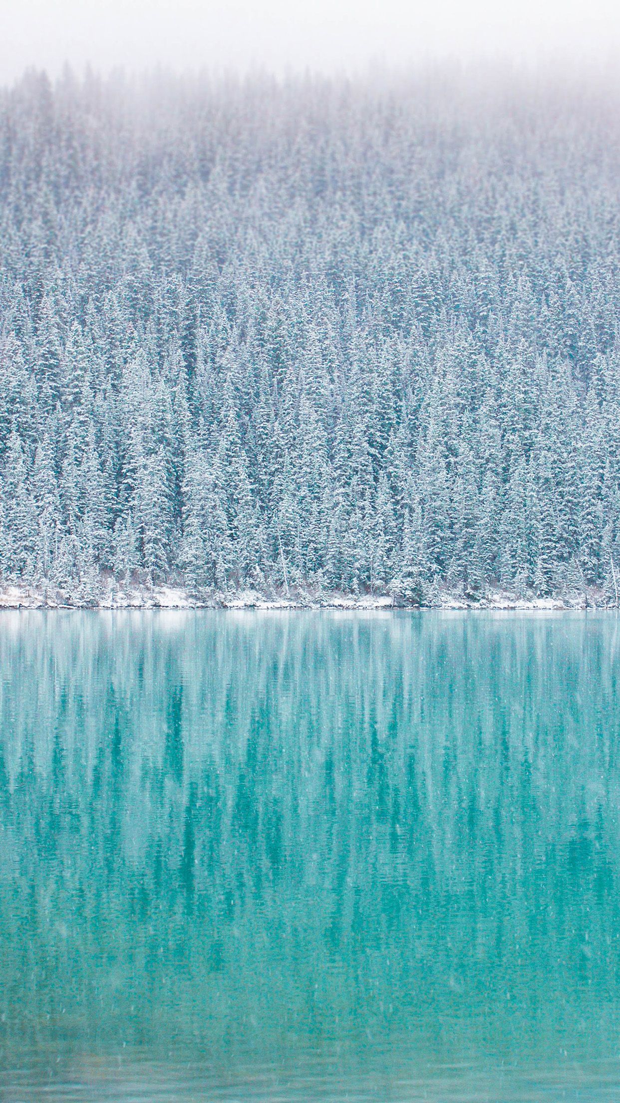 Winter Mountain Lake River Nature Wallpaper