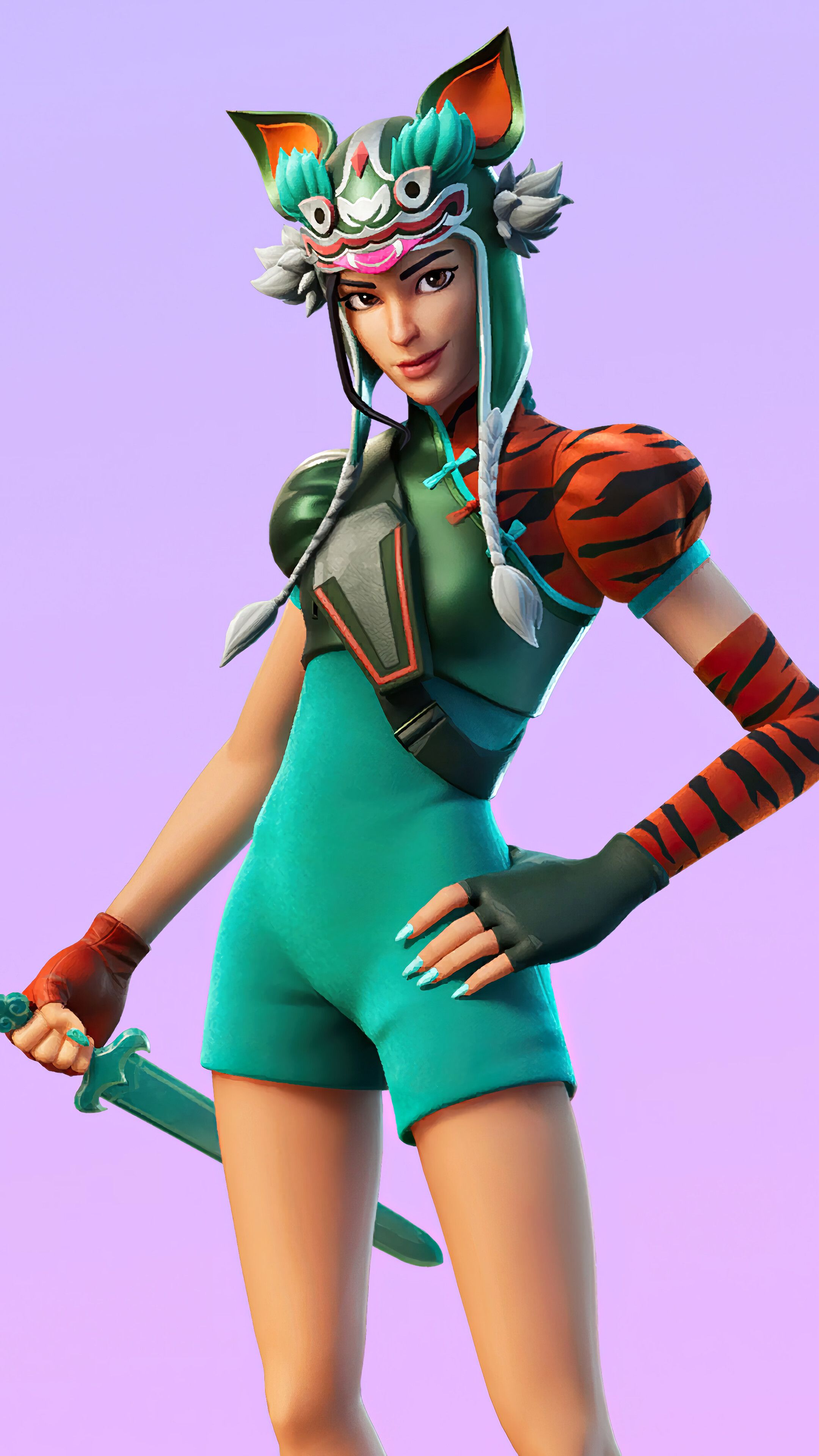Tigeress, Fortnite, Lunar New Year, Skin, Outfit, 4K phone HD Wallpaper, Image, Background, Photo and Picture