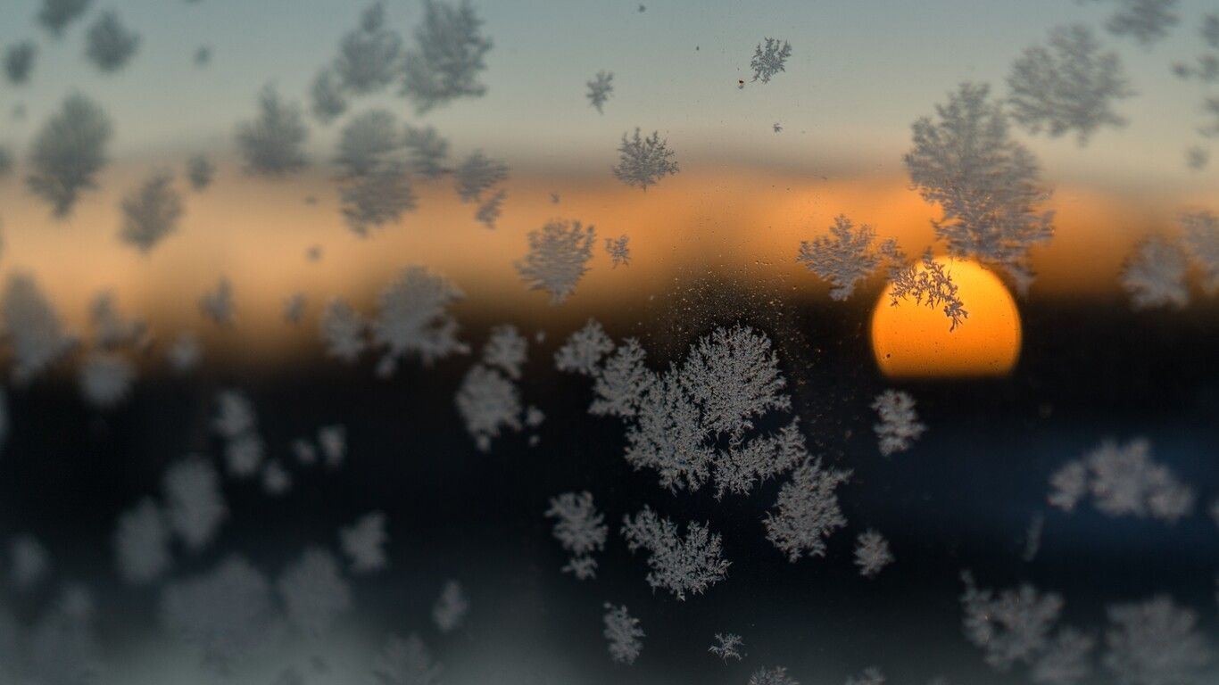 Snow Flakes Sun Blurred Frost Winter 5k 1366x768 Resolution HD 4k Wallpaper, Image, Background, Photo and Picture