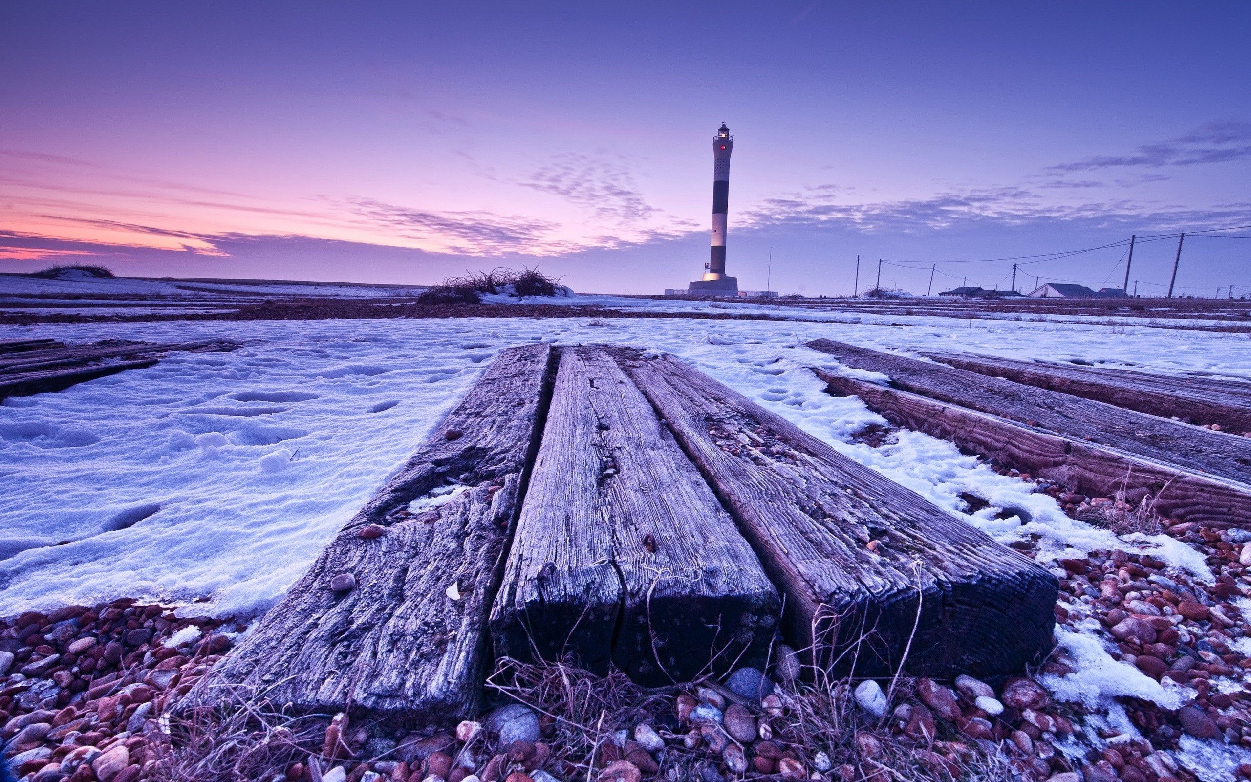 Winter Lighthouse Wallpaper Desktop