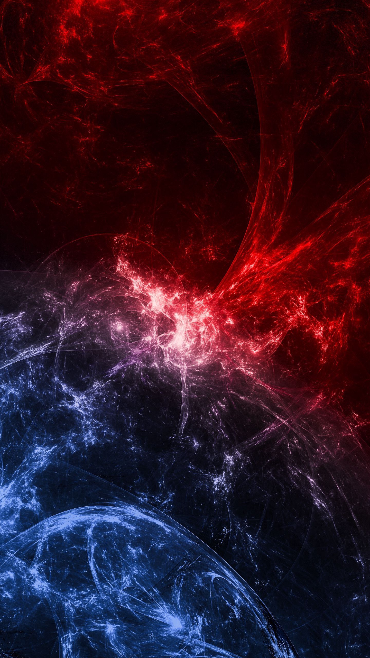 Download wallpaper 1440x2560 fractal, shroud, patterns, red, blue qhd samsung galaxy s s edge, note, lg g4 HD background