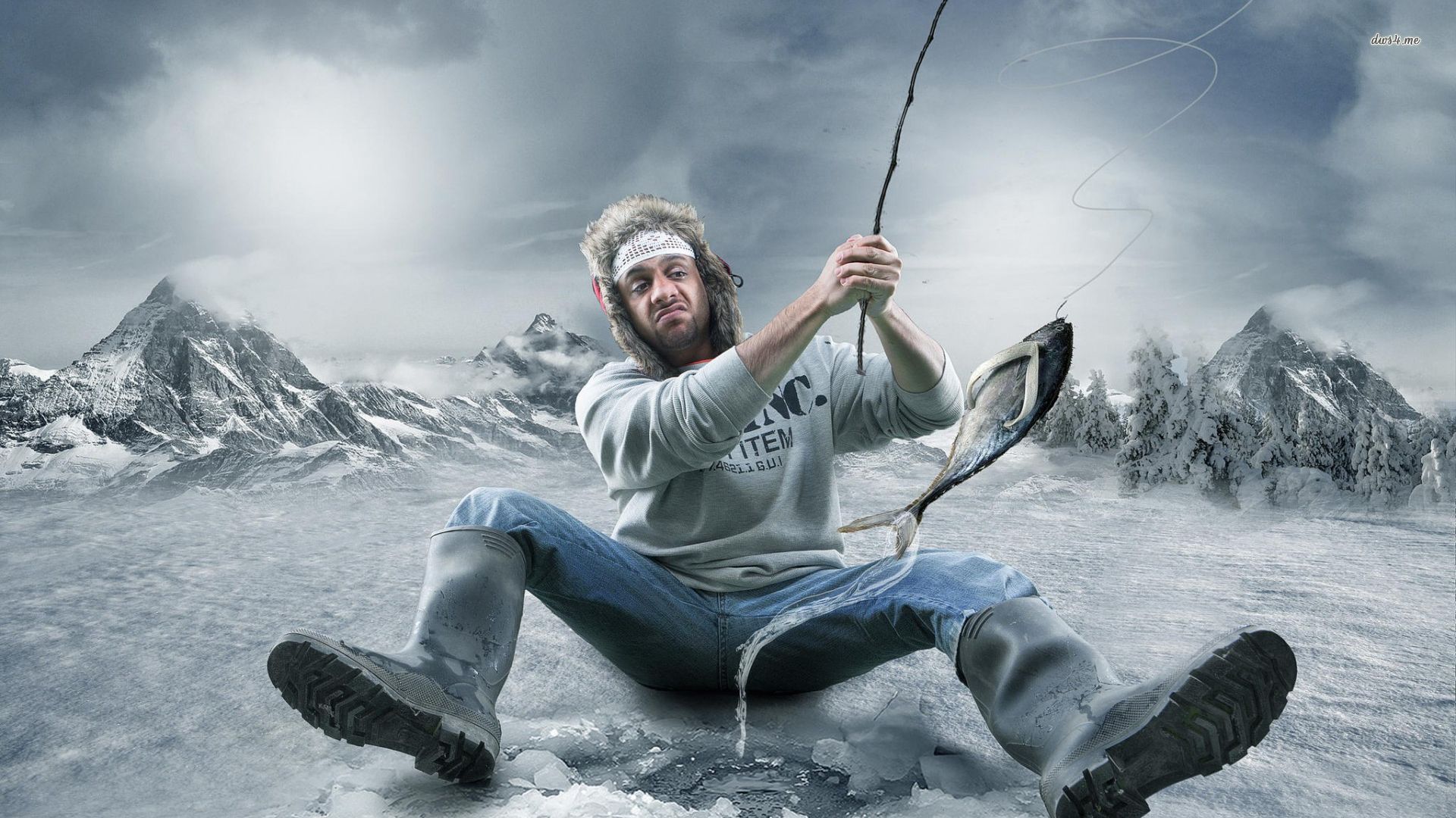 Ice Fishing Wallpaper