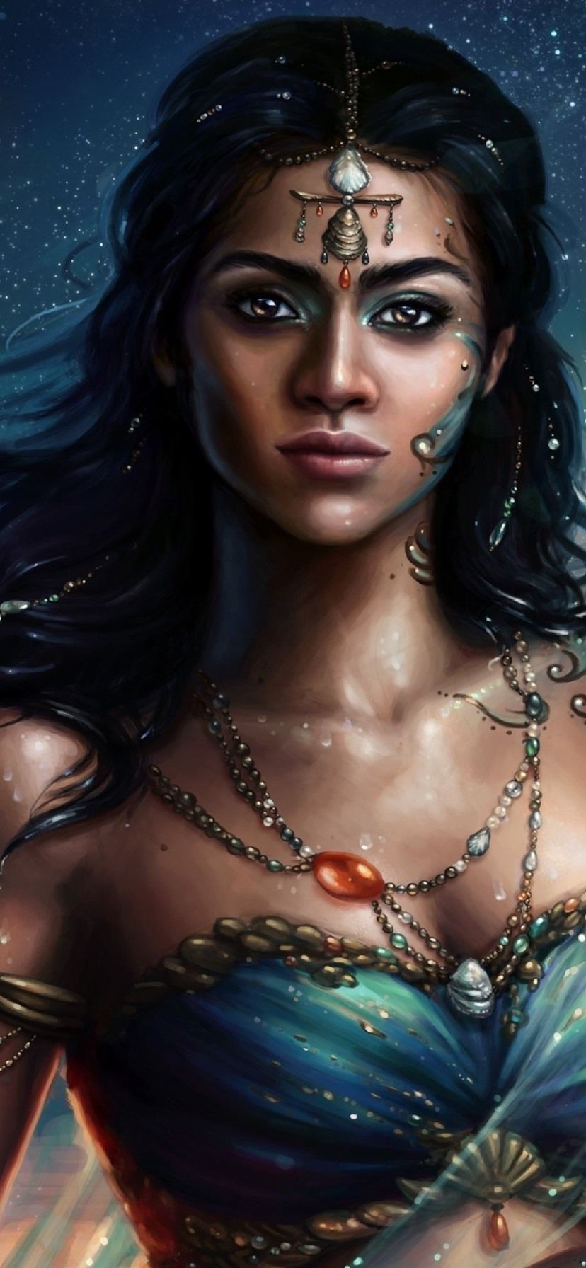 Indian Girl, Princesses, Stars, Fantasy Picture 828x1792 IPhone 11 XR Wallpaper, Background, Picture, Image
