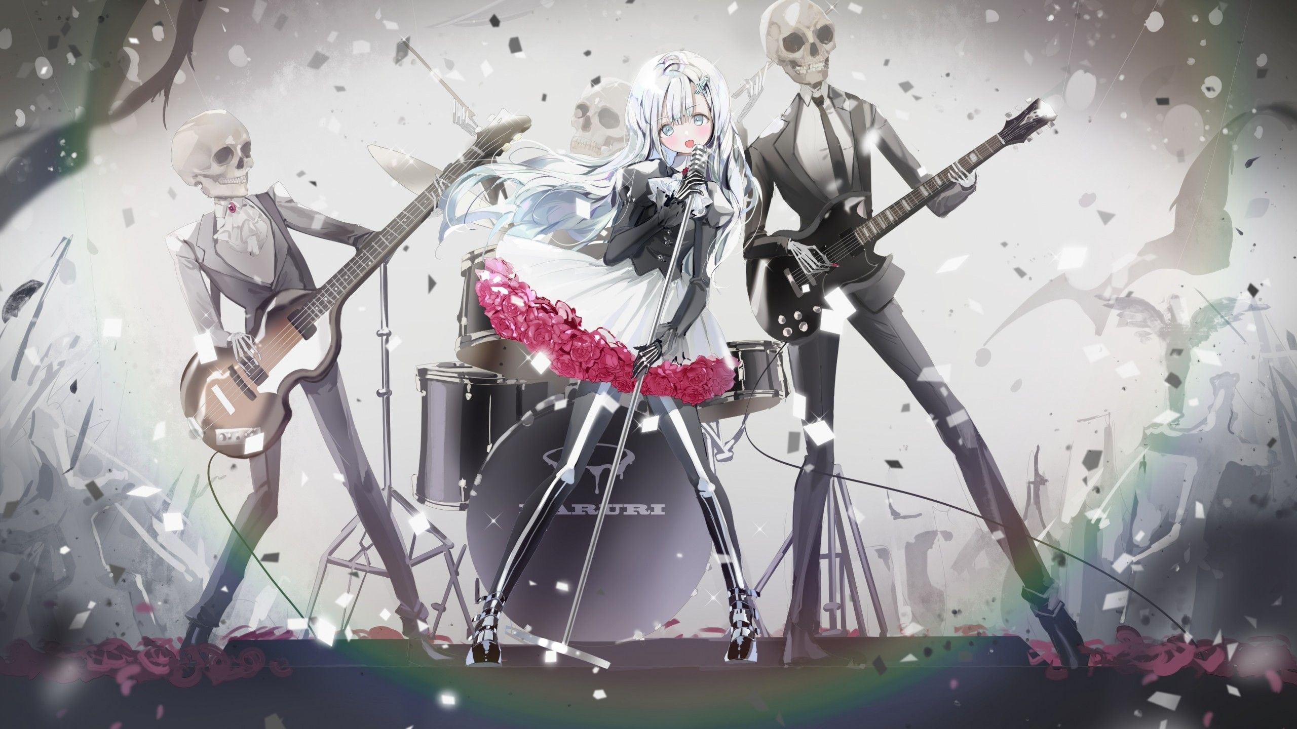 Anime Rock Band, Skeleton Members, Girl, Lolita, Gothic