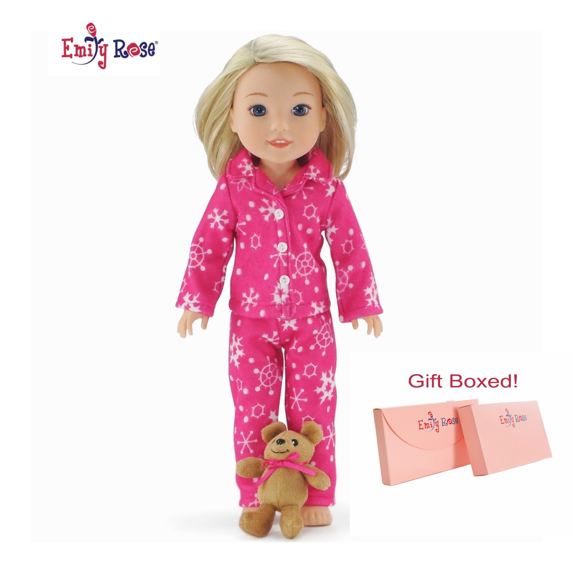 4TH OF JULY Doll Dress Coat Bow Set For 14 American Girl Wellie Wishers Doll Clothes & Fashion Accessories Dolls & Bears
