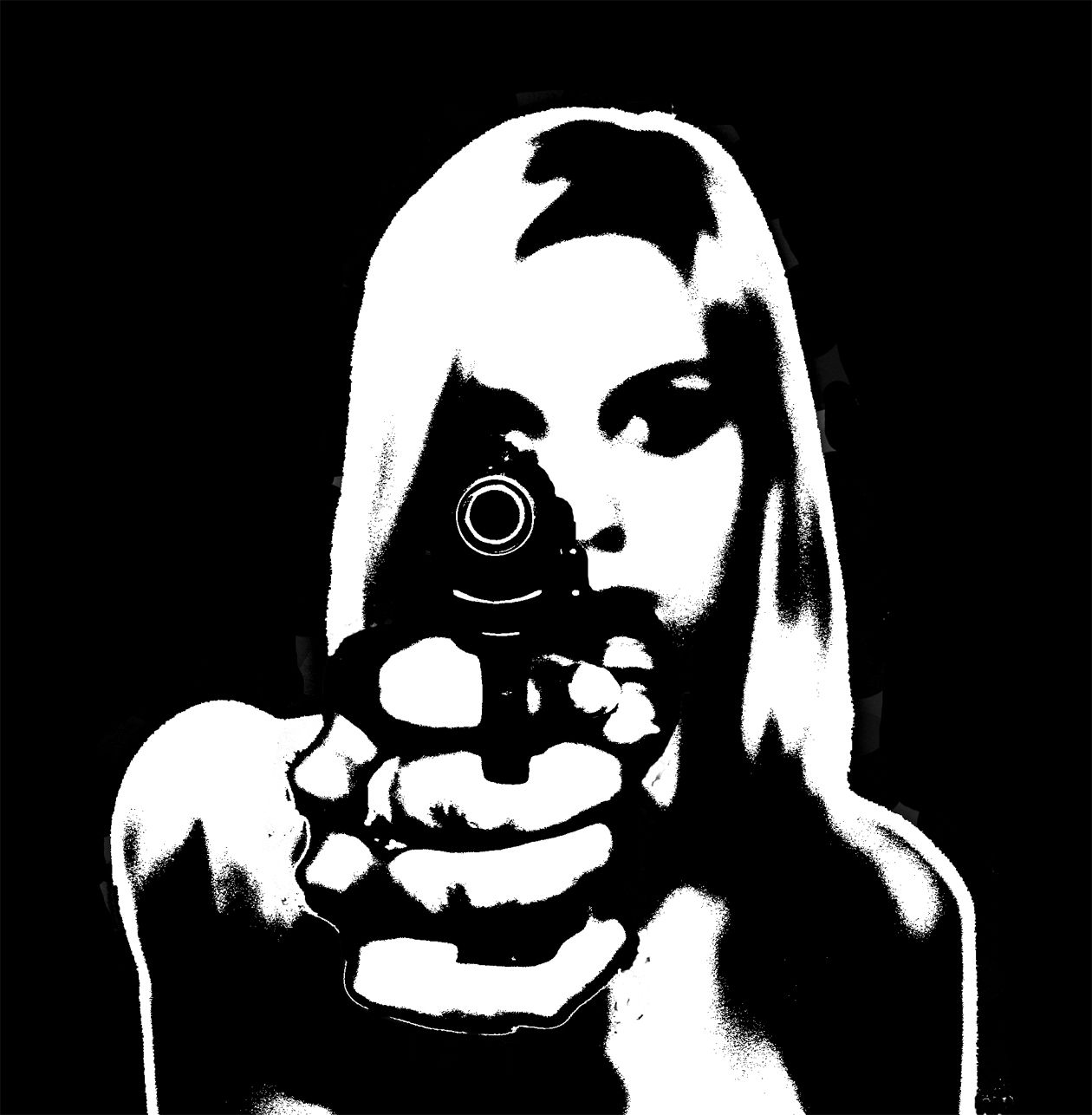 Wallpaper, Clip Art, and Image: Girl Pointing A Gun