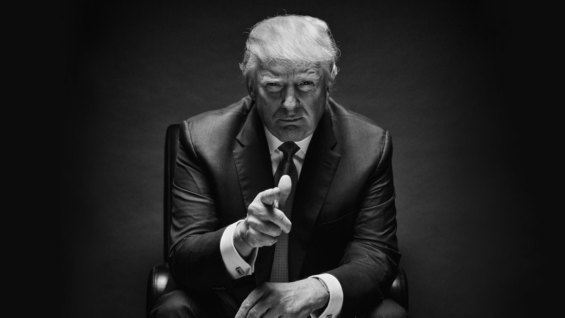 Donald Trump Cool Screen Background Data Src Pointing Black And White HD Wallpaper
