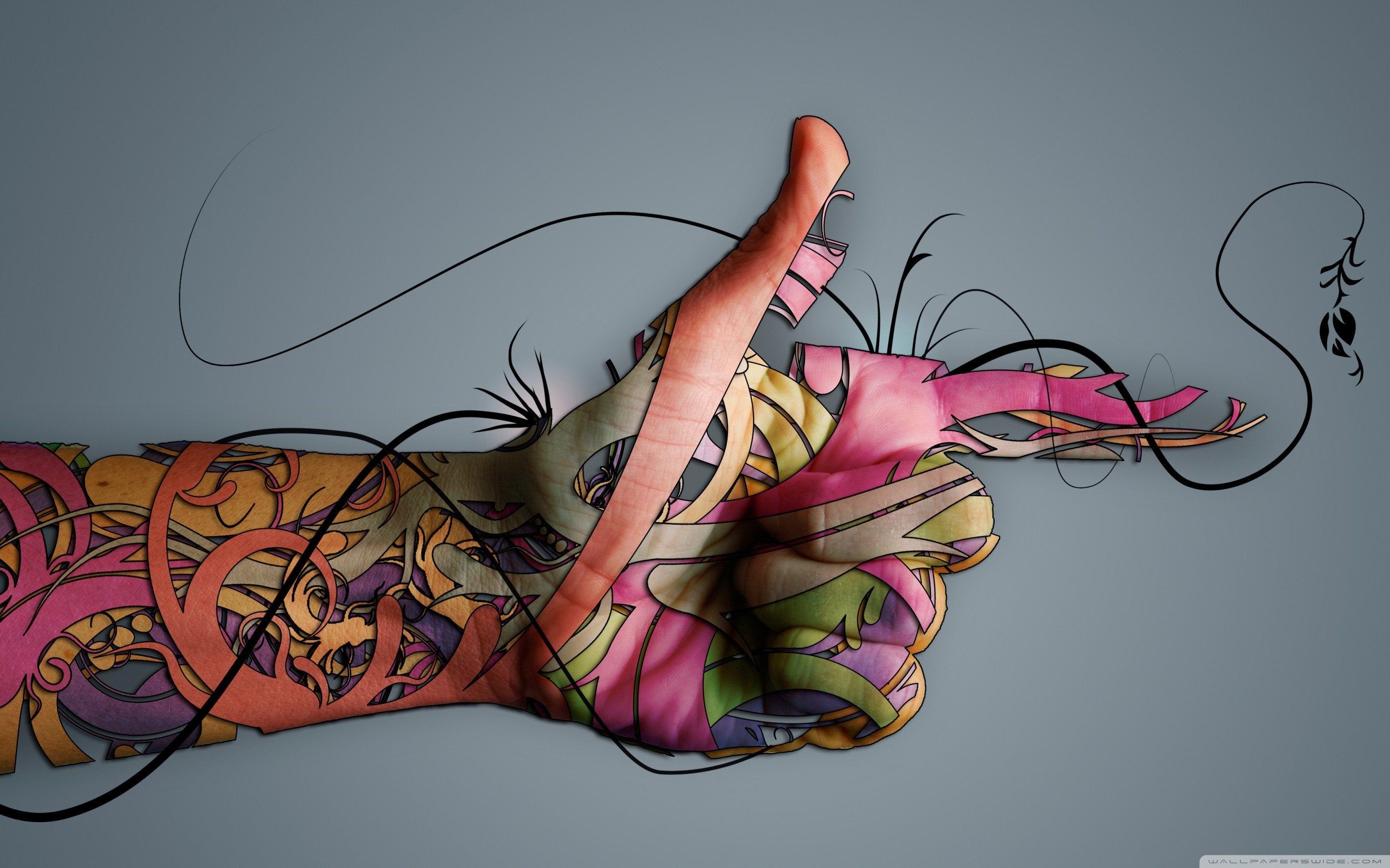 When you point a finger there are three fingers pointing back at you. [2880x1800]