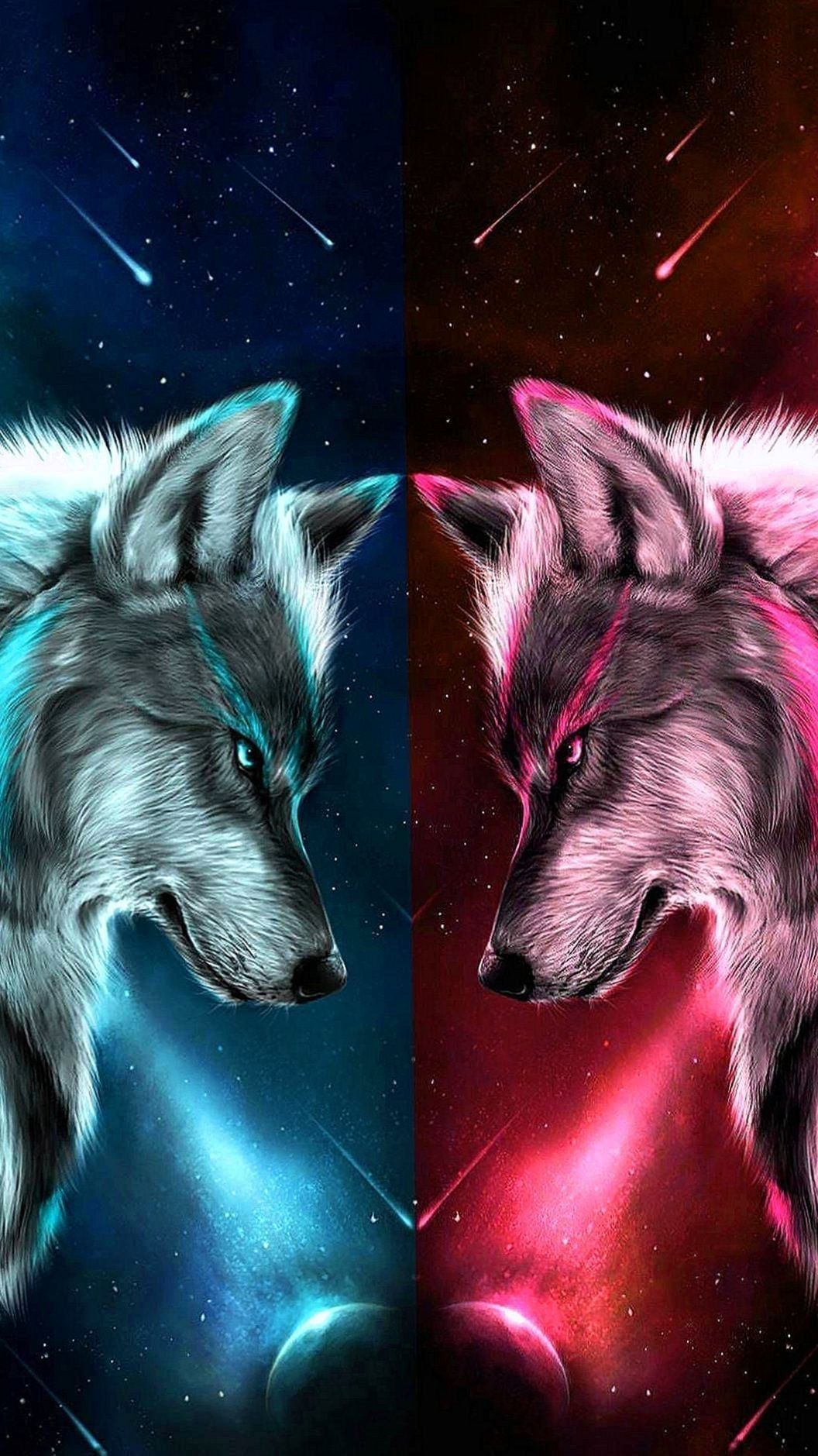 Blue And Red Wolf Wallpaper Wallpaper.Pro. Wolf Wallpaper, Wolf Background, Wolf Spirit Animal