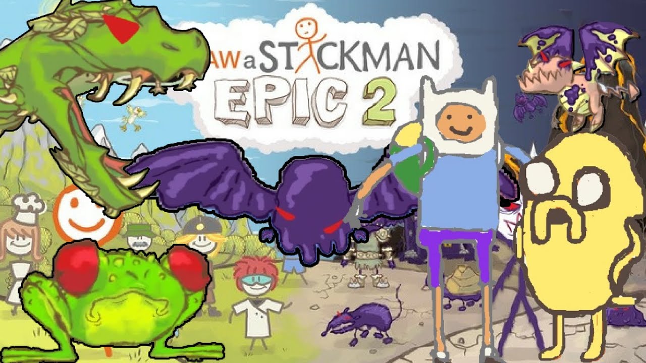Draw A Stickman Epic 2 All Boss Fight Gameplay Finn And Jake Youtube Epic Stickman Battle G