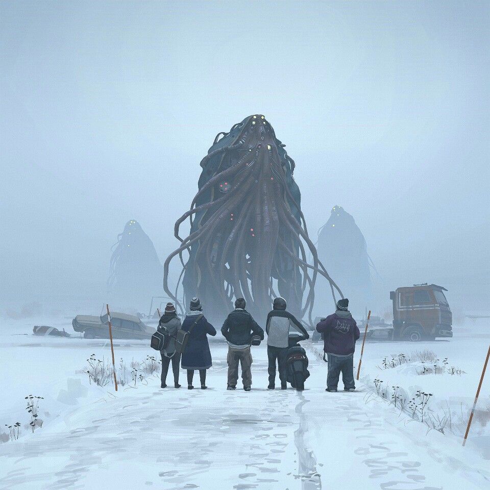 Tales From the Loop Simon Stålenhag. Dark fantasy art, Creepy art, Horror art