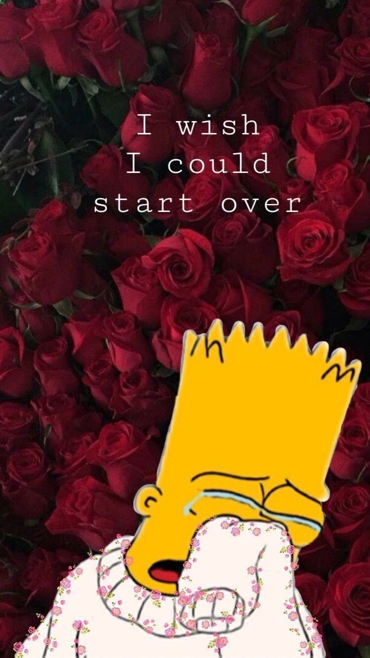 Sad Boy Bart Simpson Wallpaper