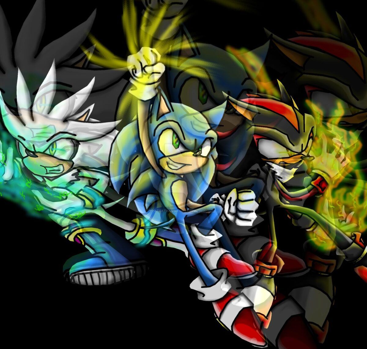 Sonic, Shadow, Silver, By, Sonicgirlgamer, Amazing, Colorful, Absract, Classic Painters, Historical Image, Art Wallpaper For Windows, iPhone Background Image, Art Photo For Samsung, 1504x1433