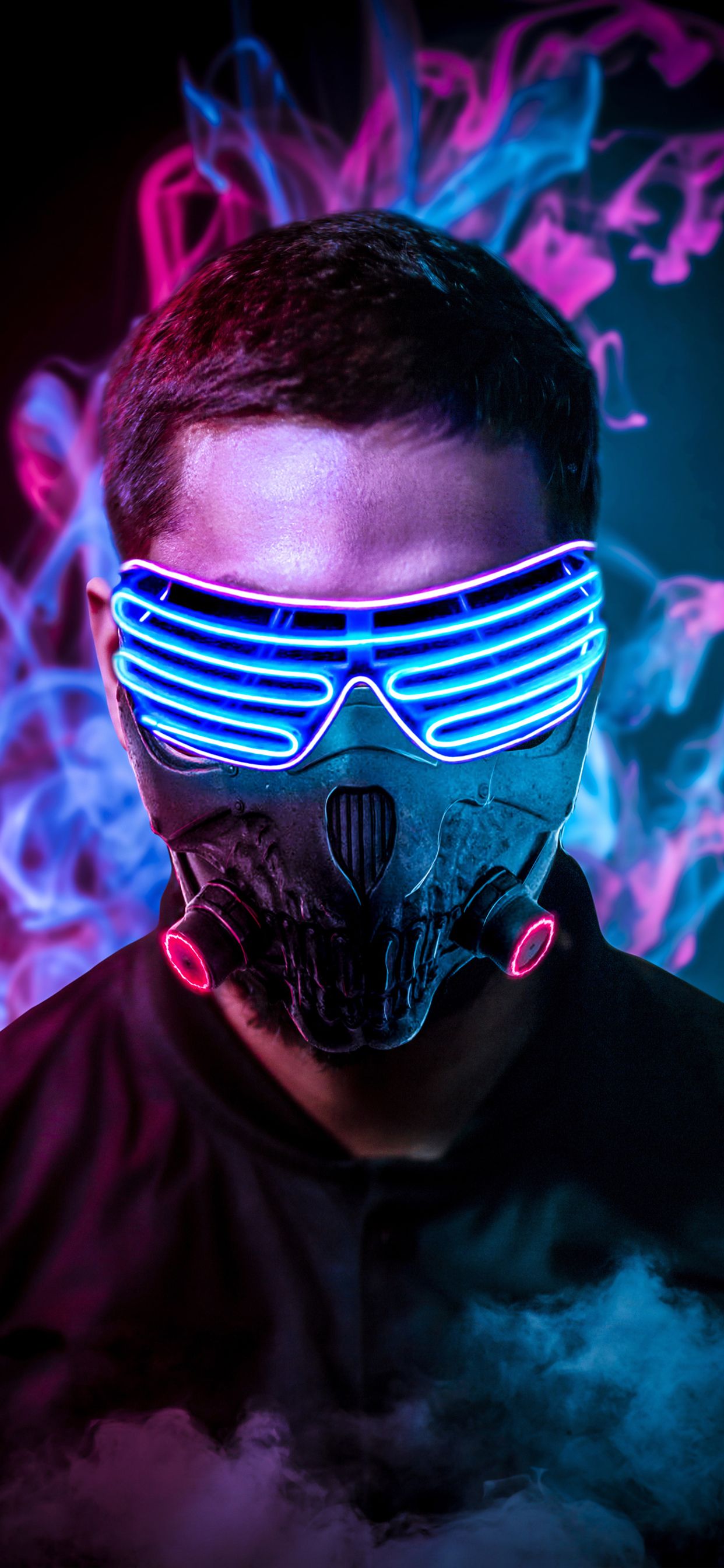 Mask Neon 4k iPhone XS MAX HD 4k Wallpaper, Image, Background, Photo and Picture