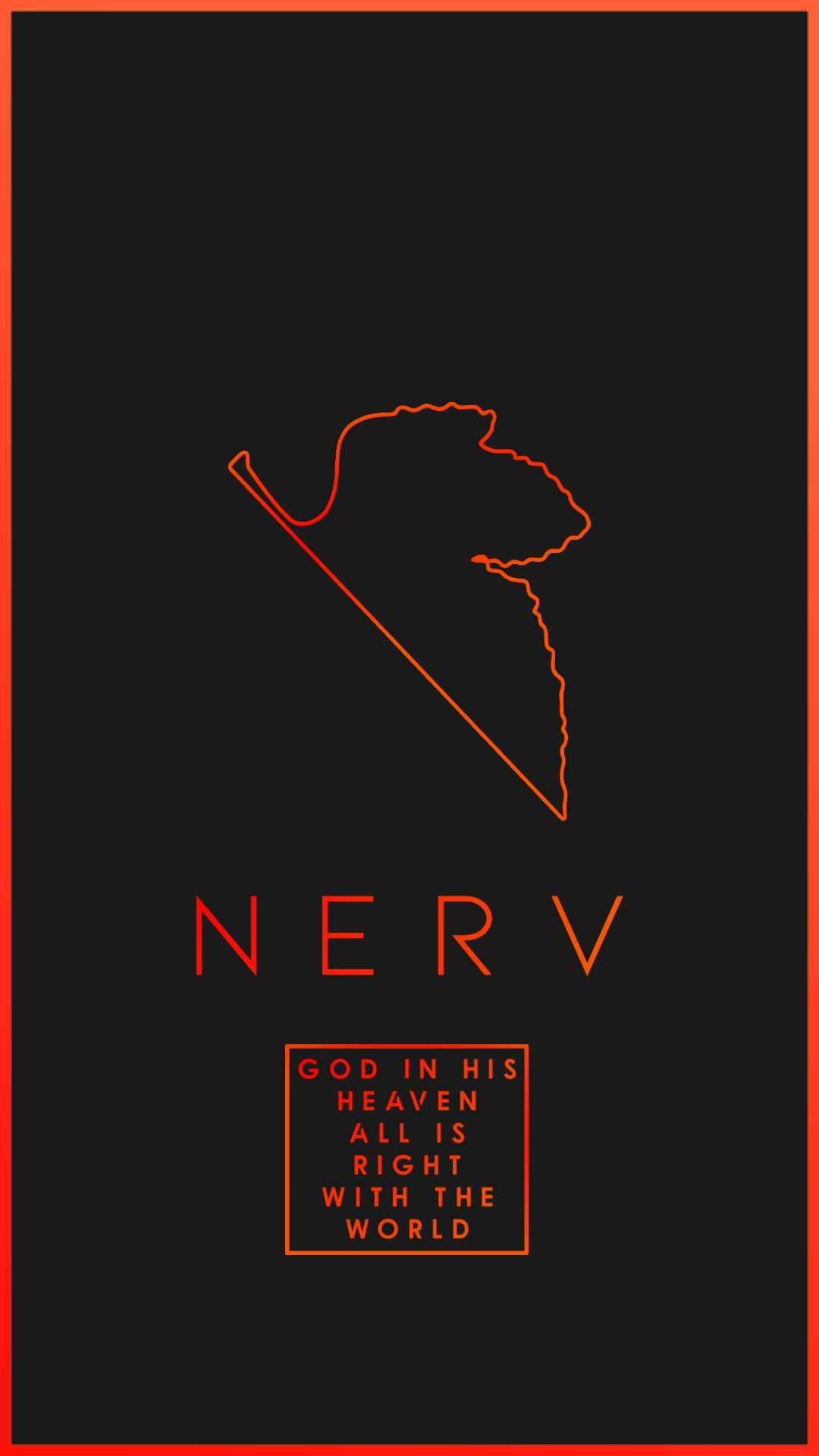 Minimalistic phone wallpaper NERV themed black and white versions