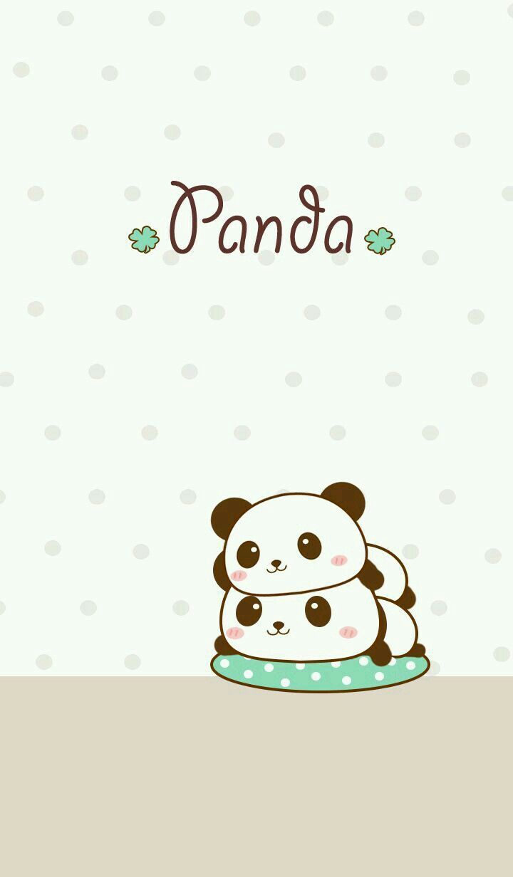 Chibi panda phone wallpaper. Boneka hewan, Bayi panda, Kartu