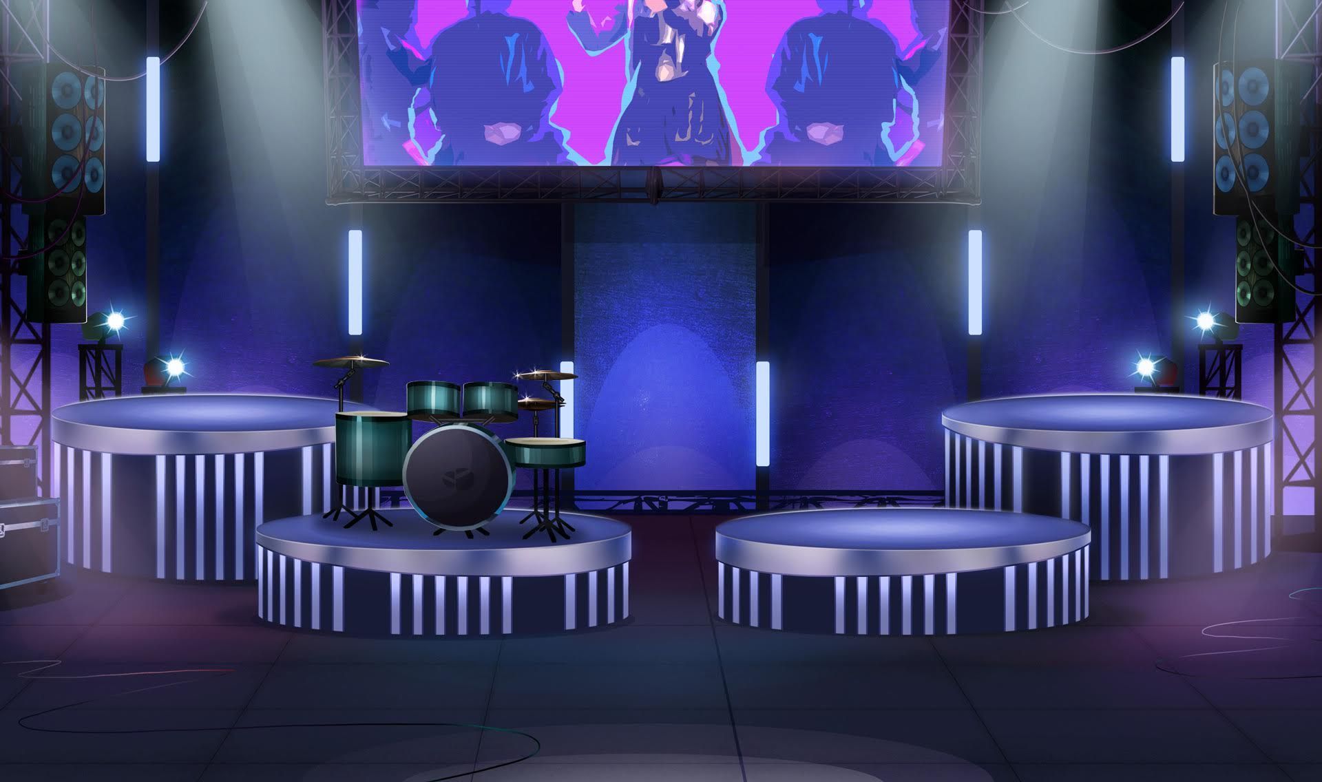 Download Vocaloid Hatsune Miku Anime Concert Stage Background   Wallpaperscom