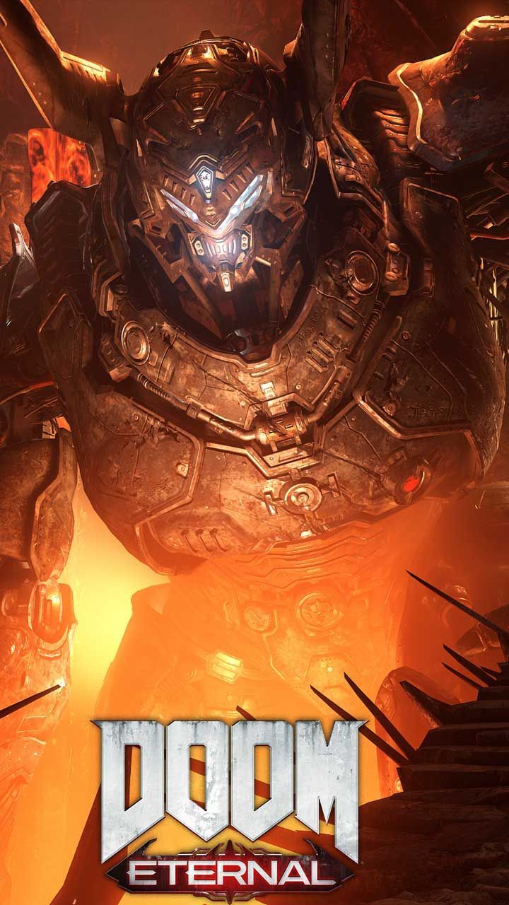 Doom eternal wallpaper HD phone background game logo art Monsters on iPhone android lock screen. Art logo, HD phone background, Wallpaper