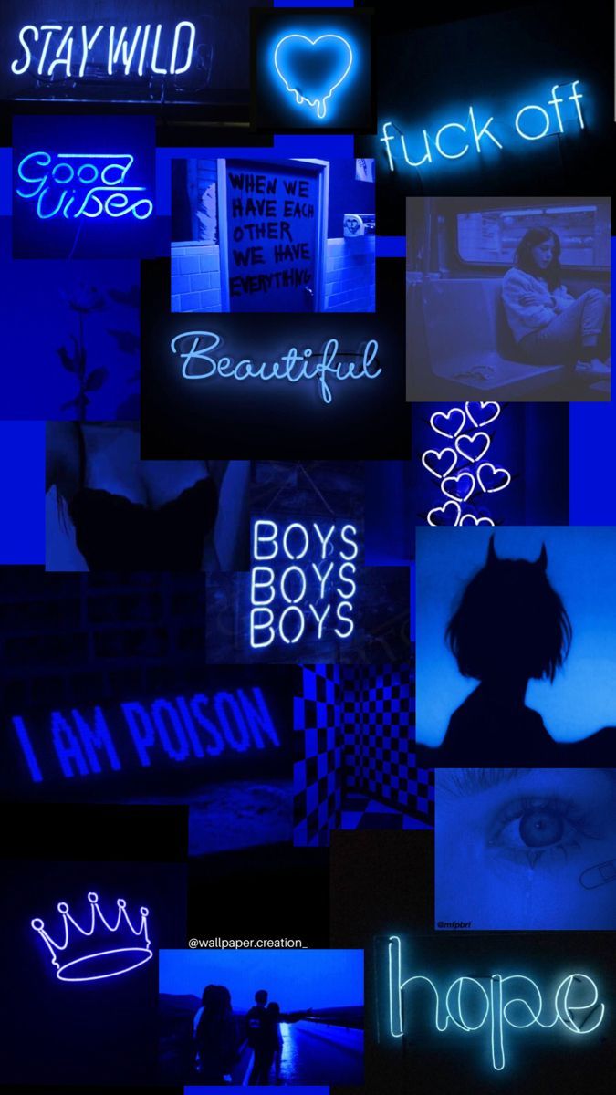 Aesthetic Blue Neon Backgrounds